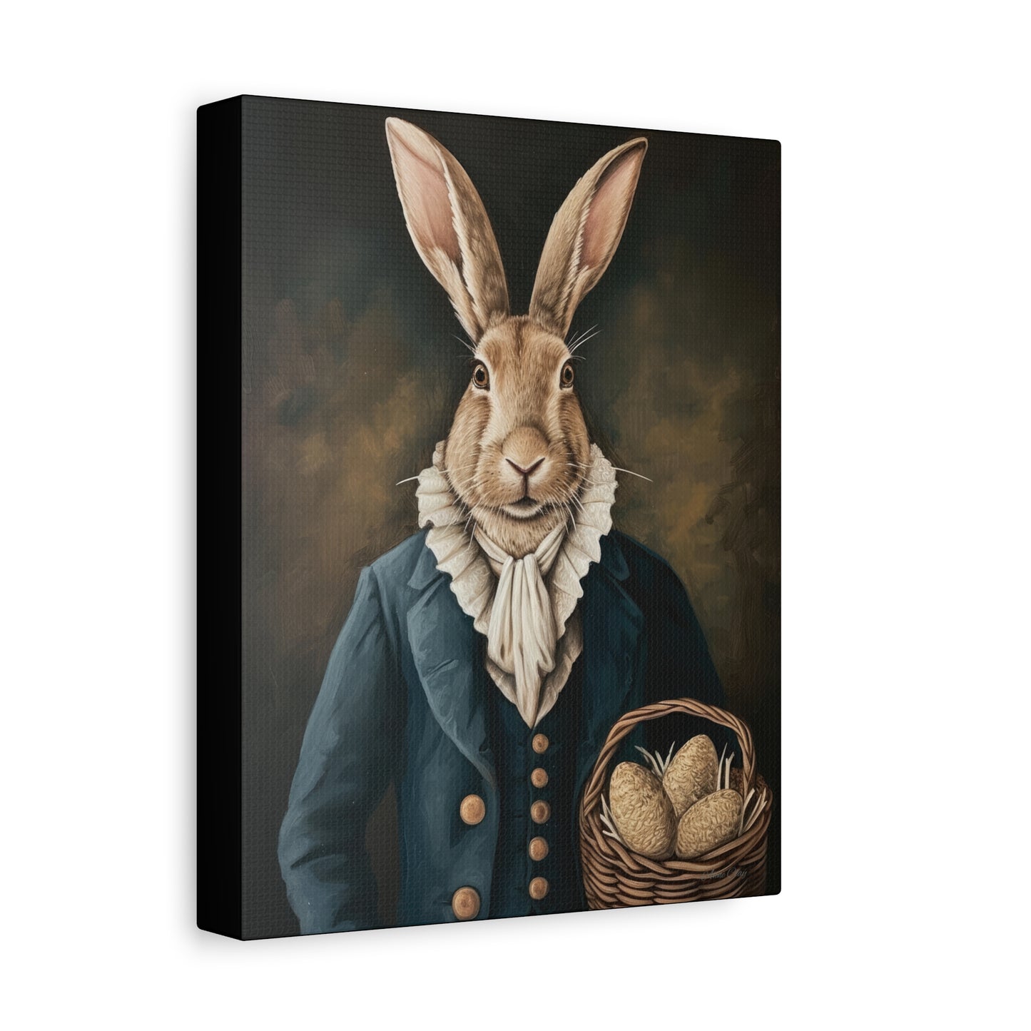 Whimsical Rabbit Canvas Art - Easter Decor - Anne Clay