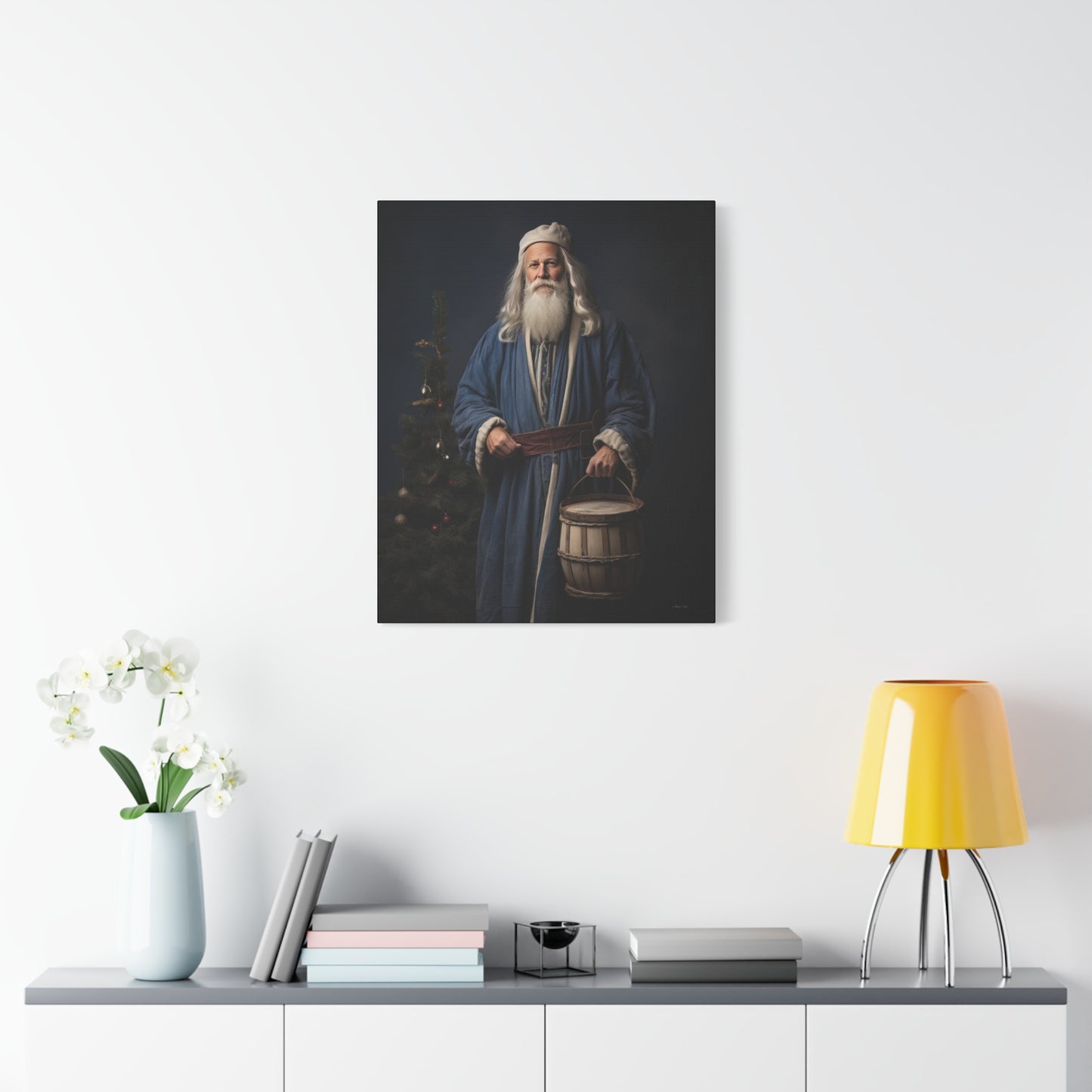 Colonial Everyday Santa Matte Canvas, Stretched, 1.25"