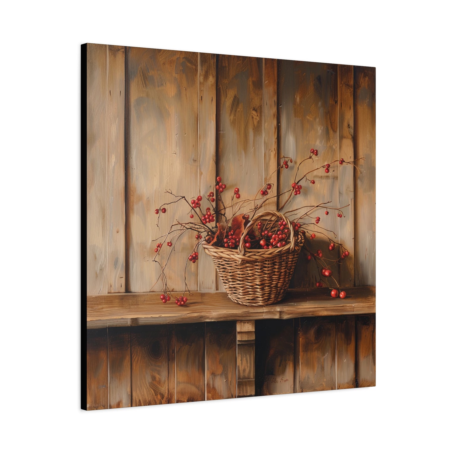 Basket of Bittersweet Matte Canvas, Stretched, 1.25"
