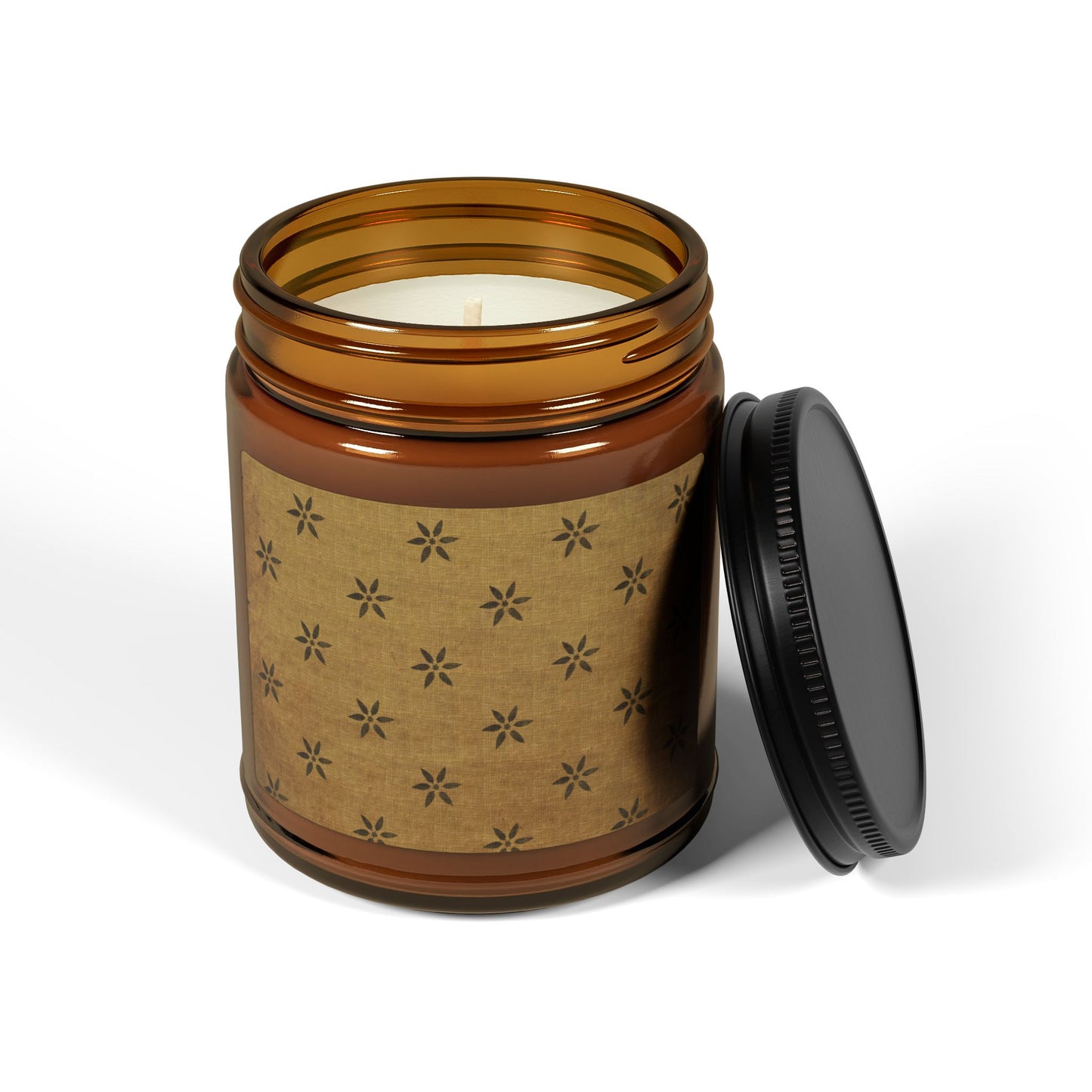 Scented Soy Candle (Multi-Size, Amber Jar)