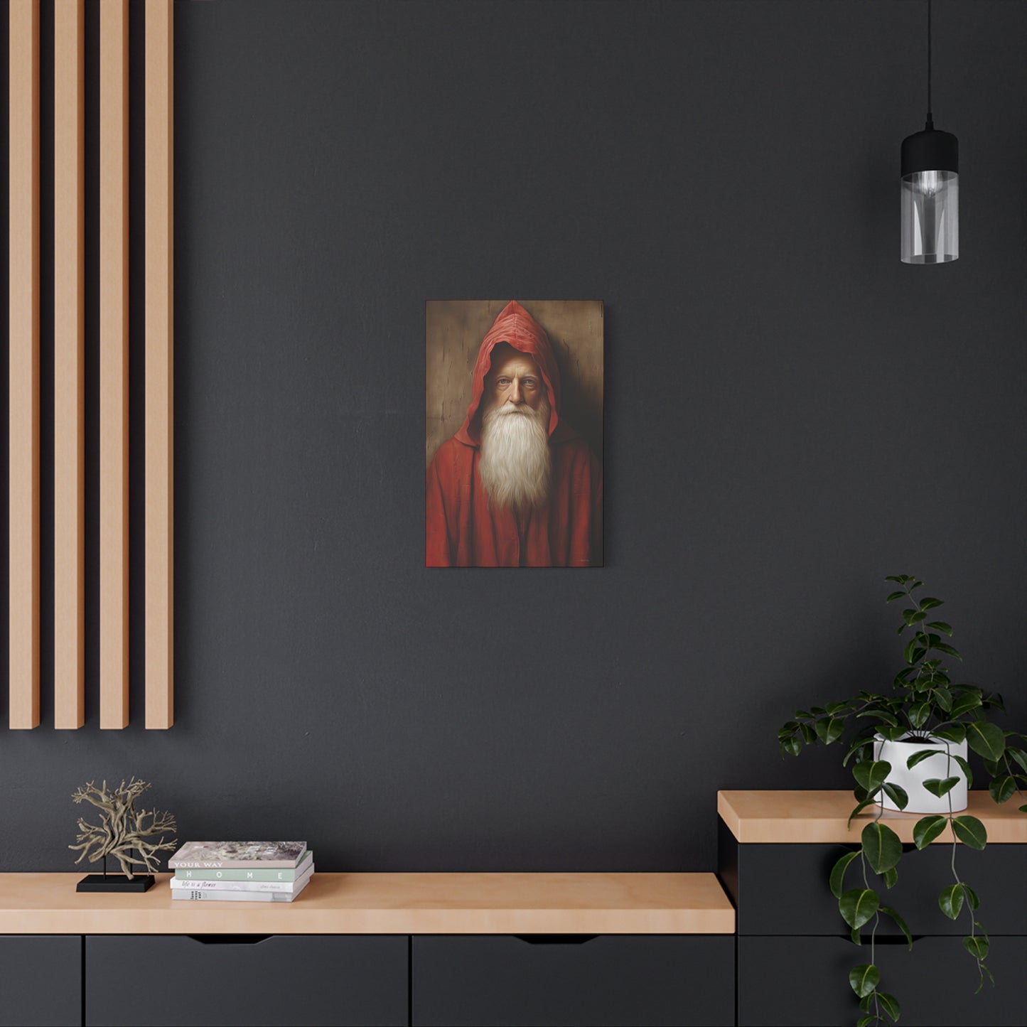 WS Mysterious Santa Matte Canvas, Stretched, 1.25"