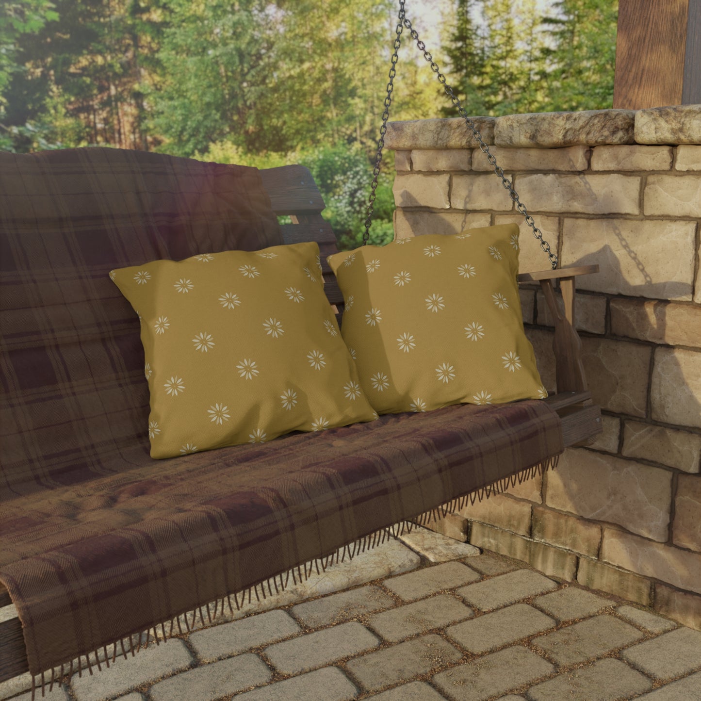 Sunny Floral Outdoor Pillows - Cozy Throw Cushions for Patio and Garden Decor