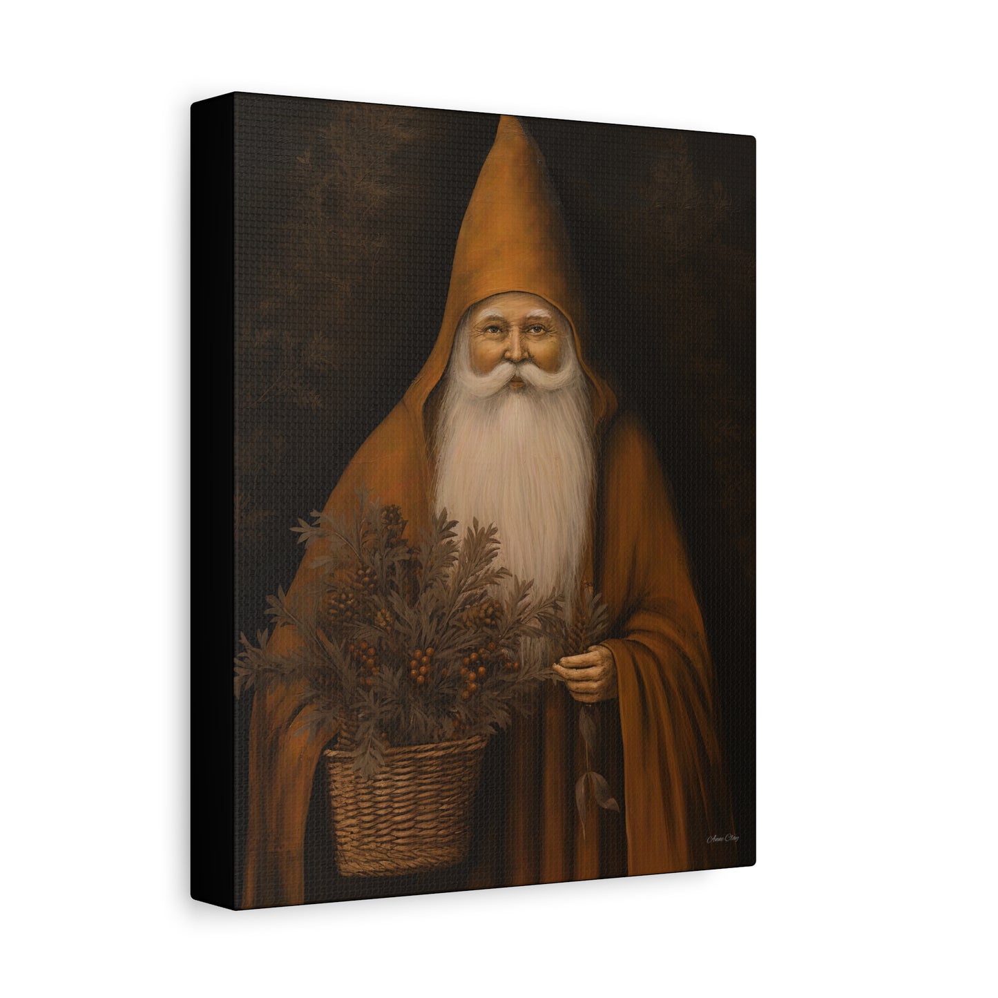 Perfect Prim Santa Matte Canvas, Stretched, 1.25"