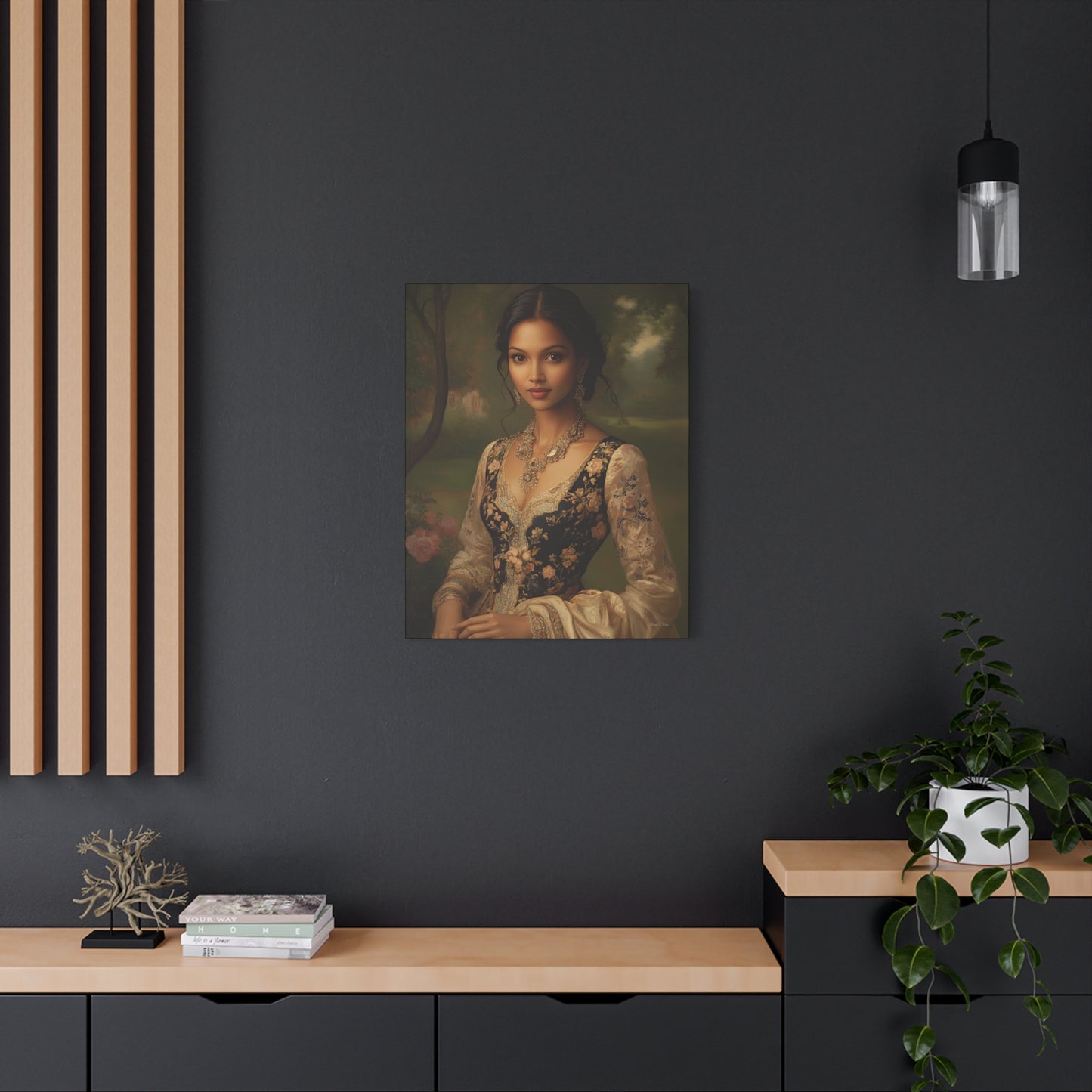 Elegant Floral Canvas Art Print, Wall Décor, Home Decoration, Gift for Her, Feminine Artwork, Vintage Inspired