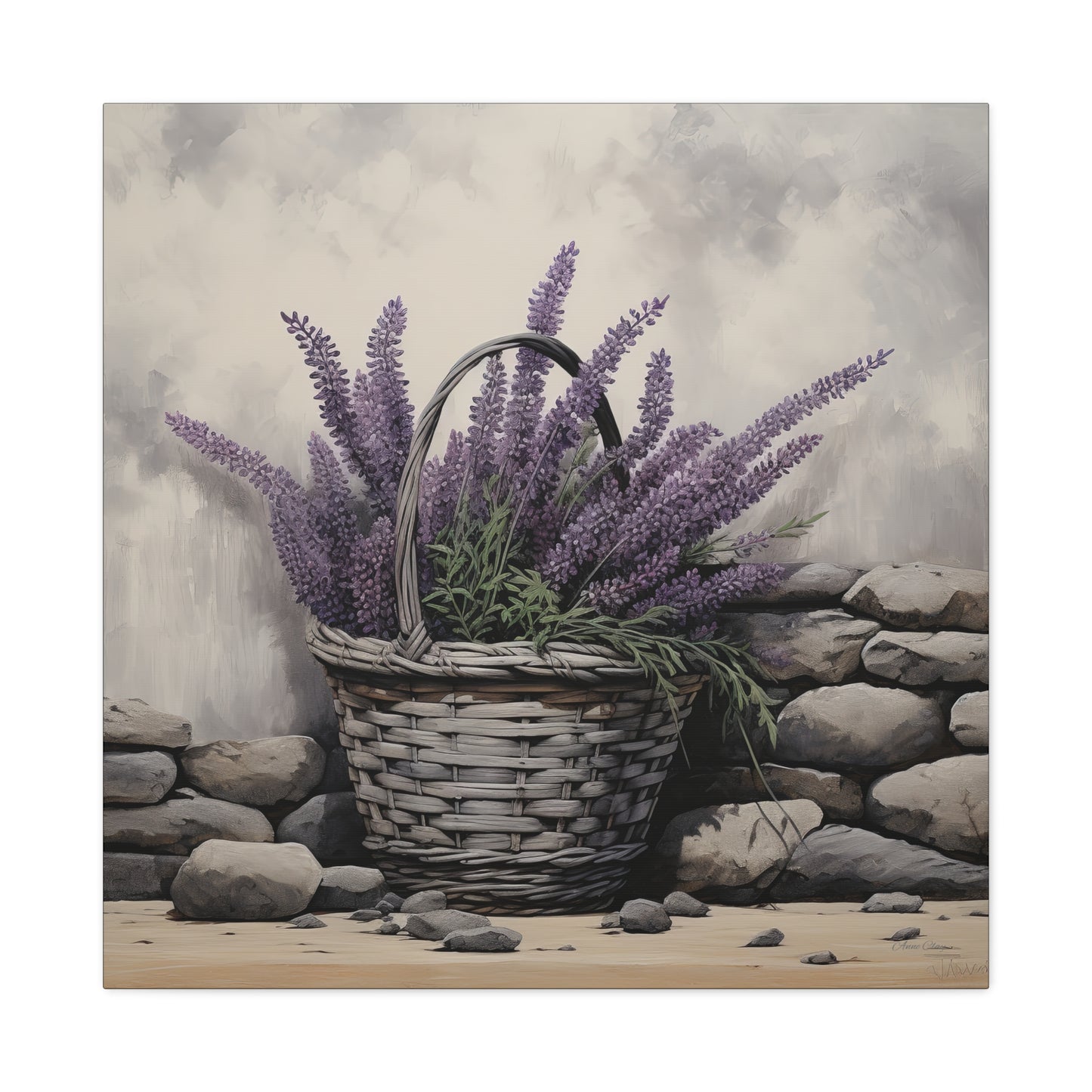 Lavender Stones Matte Canvas, Stretched, 1.25"