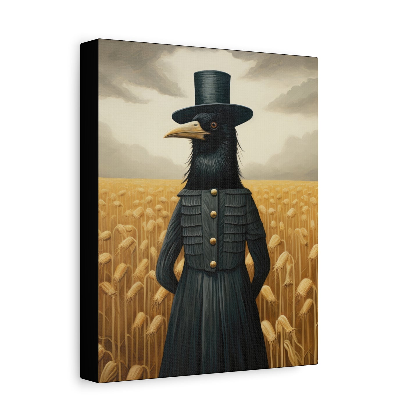 Proper Crow Mysterious Crow Art Canvas - Stretched Matte Wall Decor
