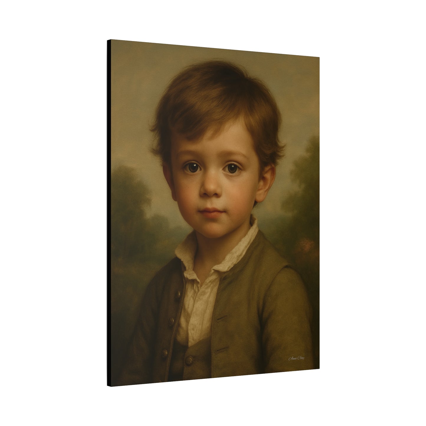 Vintage Child Portrait Canvas Print, Charming Artwork, Home Decor, Gift for Parents, Nursery Wall Art, Classic Style
