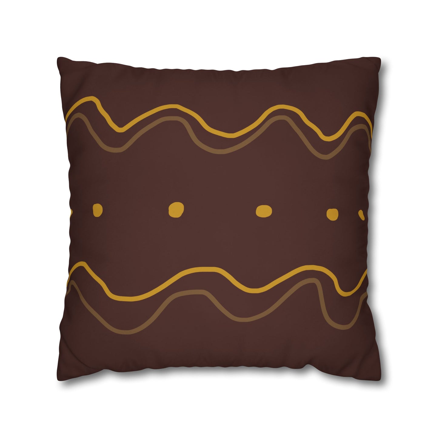 Redware Squiggles Square Poly Canvas Pillowcase
