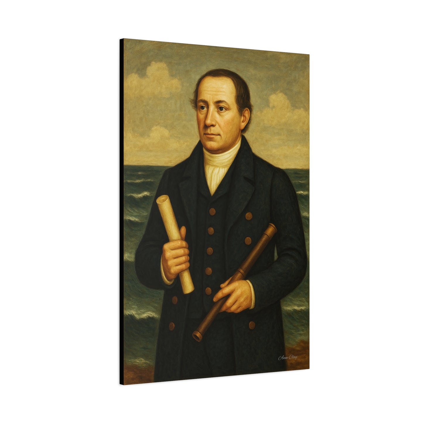 Nautical Portrait Canvas Art Print, Wall Art, Historic Decor, Maritime Home Decor, Gift for Nautical Lovers