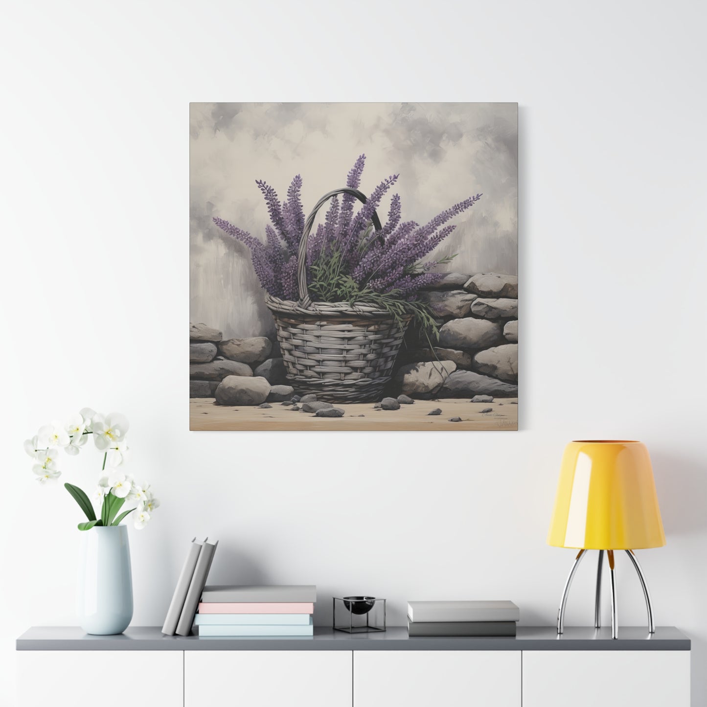 Lavender Stones Matte Canvas, Stretched, 1.25"