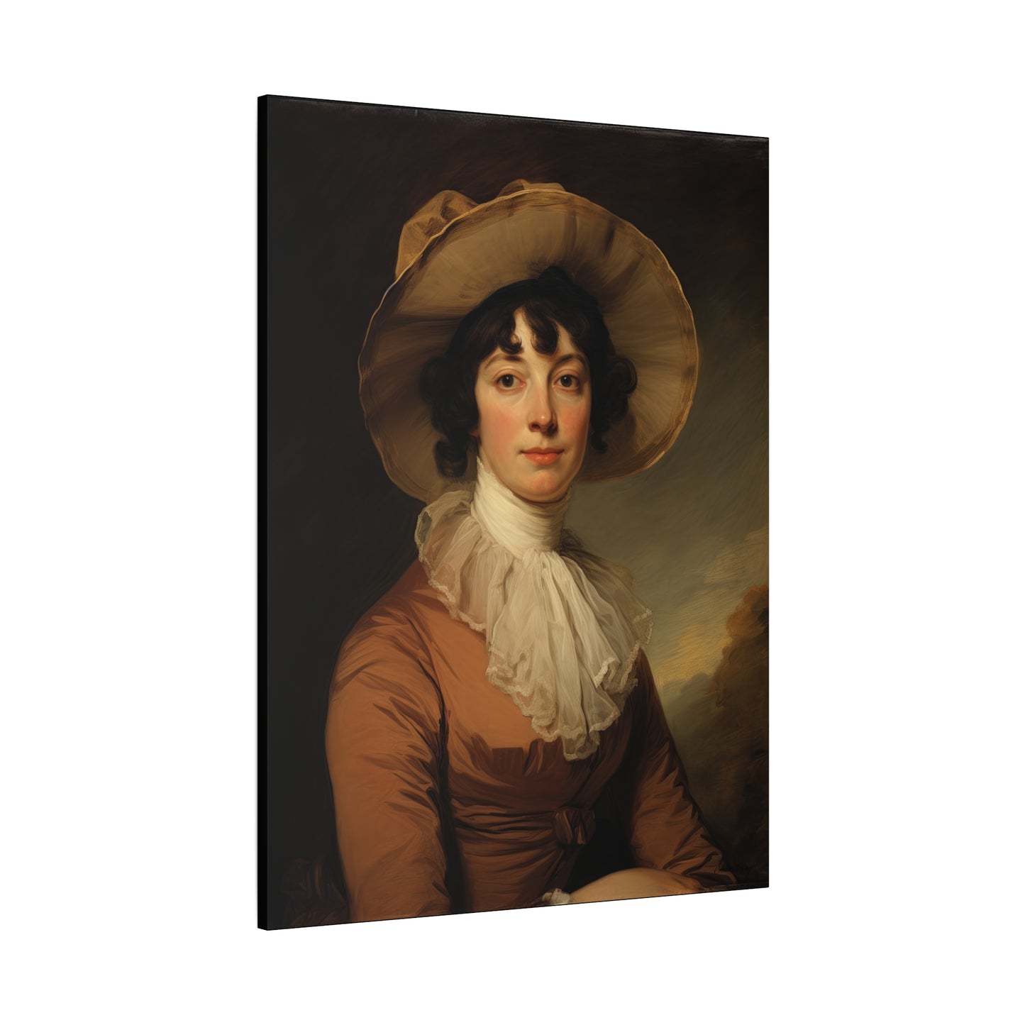 Miss Jane Early American Portrait Classic Portrait Matte Canvas Wall Art - Elegant Home Decor