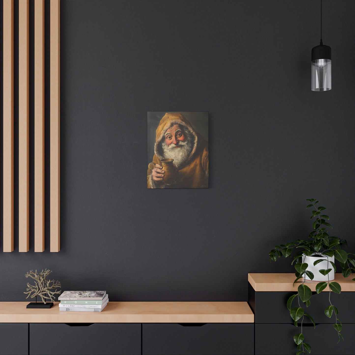 Tavern Santa Matte Canvas, Stretched, 1.25"