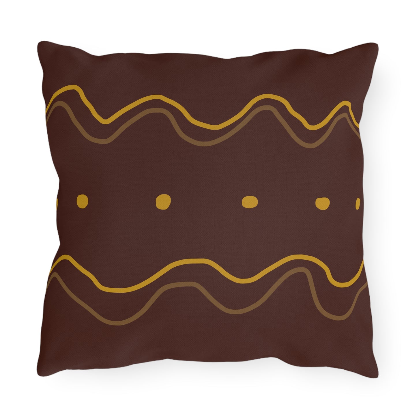 Primitive Redware Squiggles Outdoor Pillows