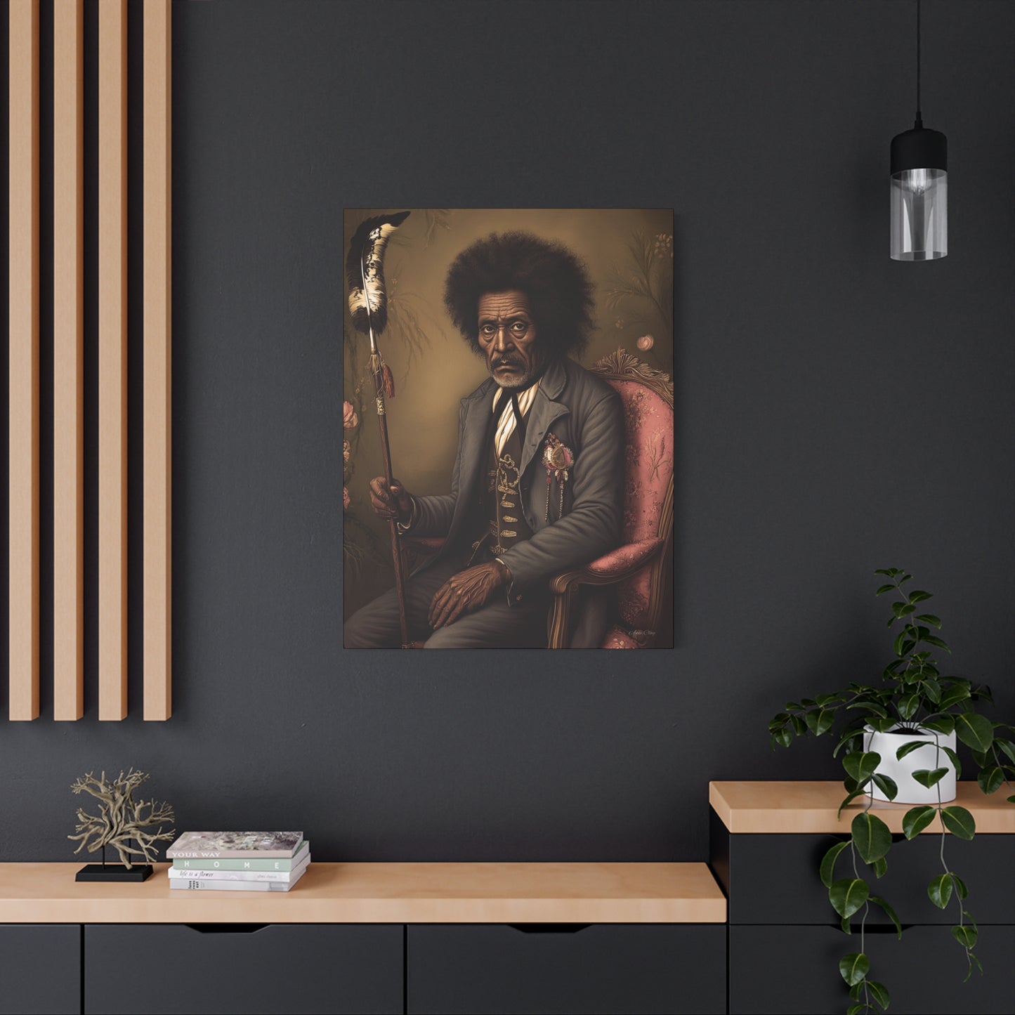 Artistic Canvas Wall Art, Unique Portrait, Black History Decor, Living Room Accent, Gift for Art Lovers, Gallery Style Print