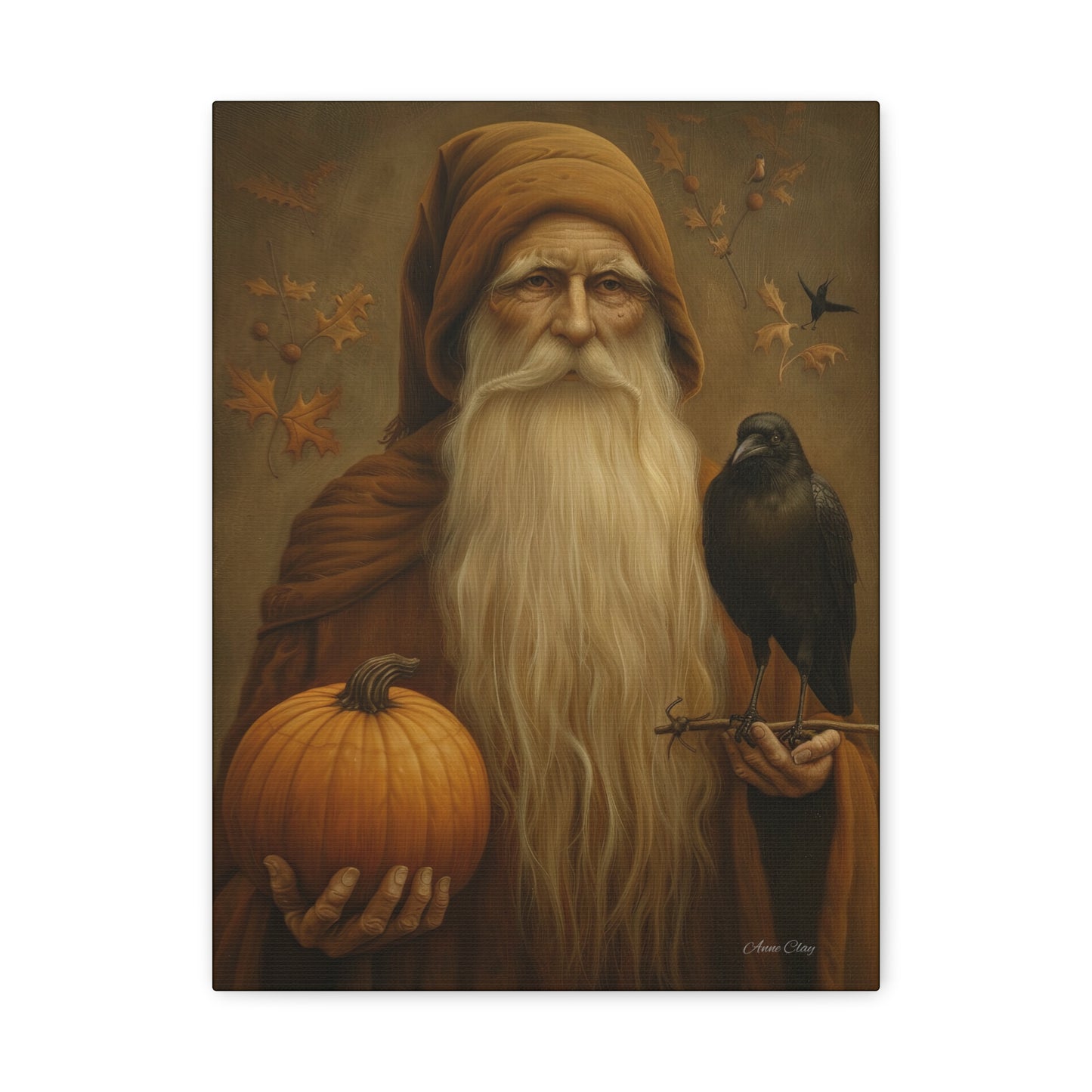 Mystical Fall Canvas Art, Autumn Decor, Nature Wall Art, Halloween Home Decor, Gift for Harvest Season