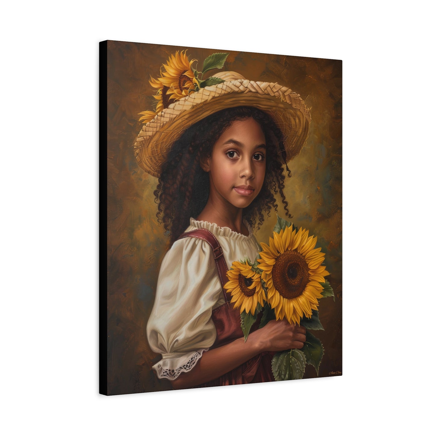 Suzie Sunflower Matte Canvas, Stretched, 1.25"