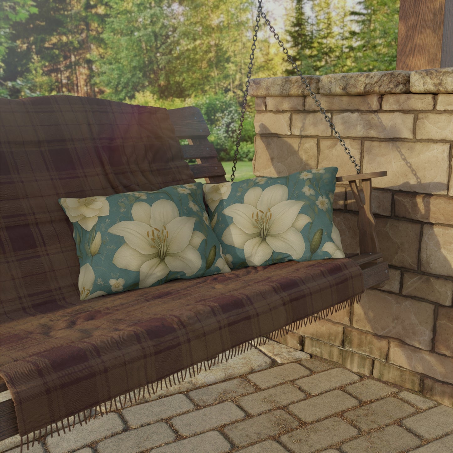 Serene Floral Outdoor Pillows - Garden Decor, Patio Cushion, Spring Vibes, Home Accents, Nature Inspired