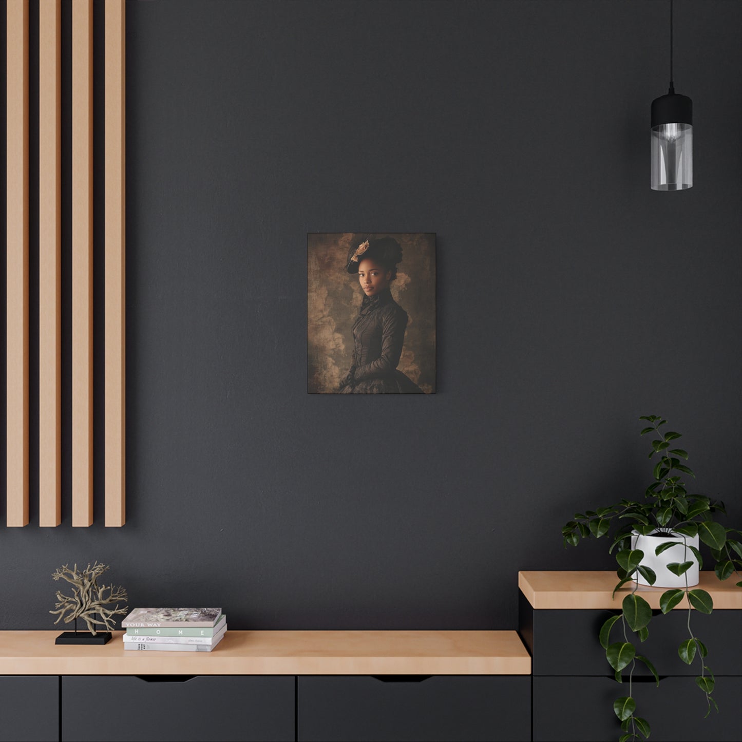 Virtue Elegant Vintage Canvas Art Print - Timeless Portrait Decor