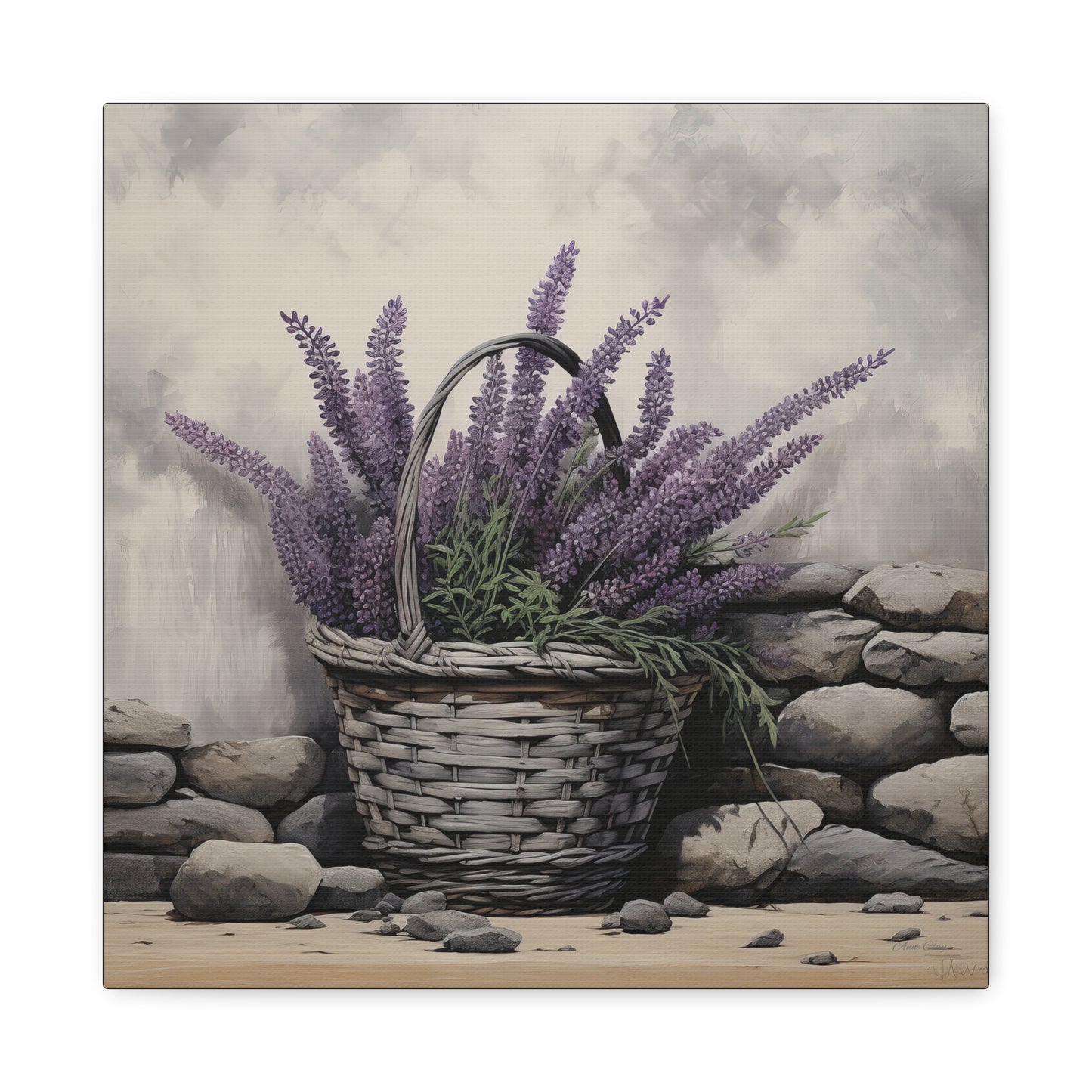 Lavender Stones Matte Canvas, Stretched, 1.25"