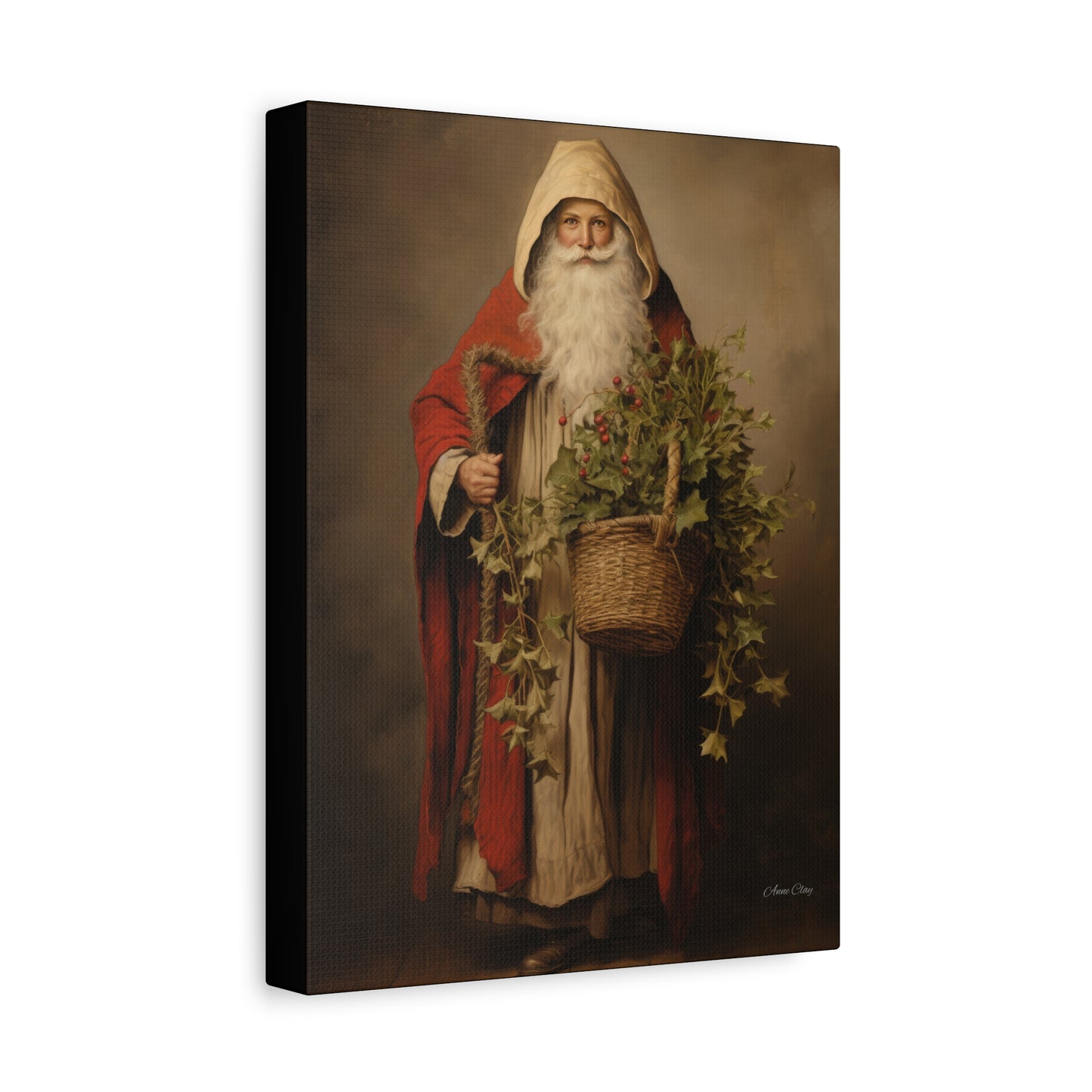 WS Sharing Santa Matte Canvas, Stretched, 1.25"