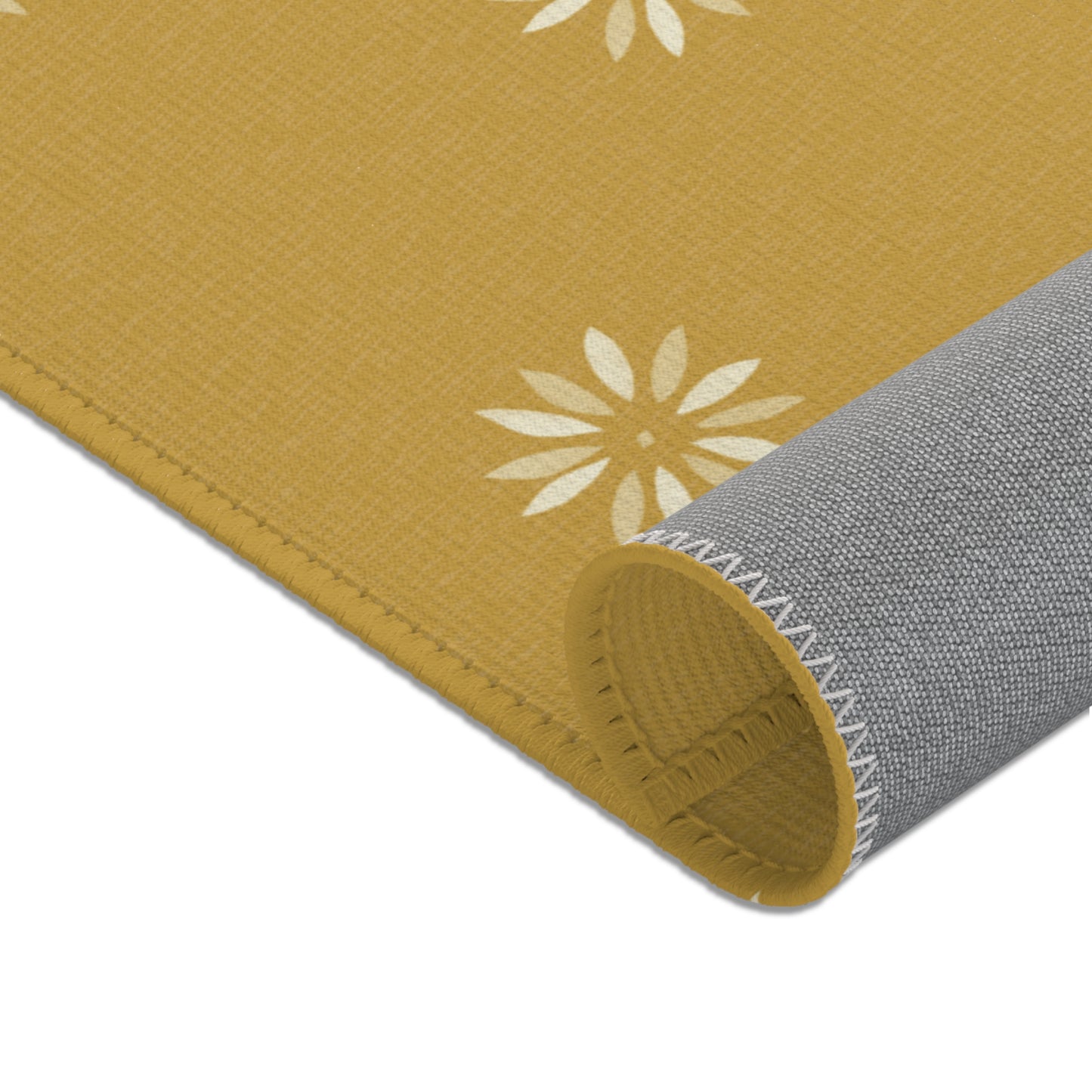 Sunny Floral Area Rug, Bohemian Home Decor, Living Room Accent, Handmade Design, Spring Vibes, Perfect for Gifts