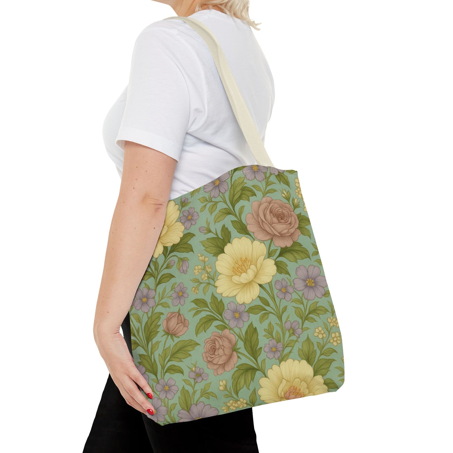 Floral Tote Bag, Eco-Friendly Shopping Bag, Casual Purse, Beach Bag, Gift for Her, Spring Summer Essentials