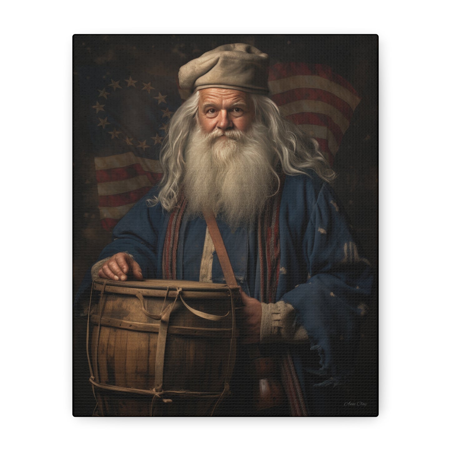 Americana Santa Matte Canvas, Stretched, 1.25"