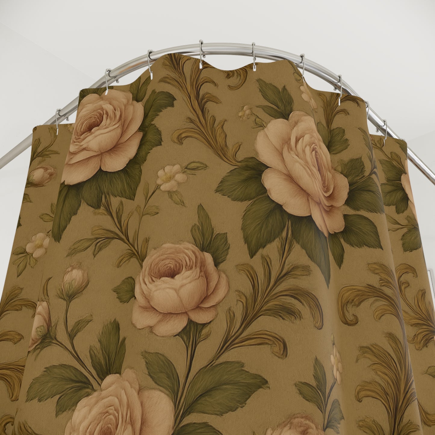 Vintage Floral Shower Curtain, Boho Bathroom Decor, Elegant Home Accent, Gift for Her, Floral Design, Rustic Bathroom Decor