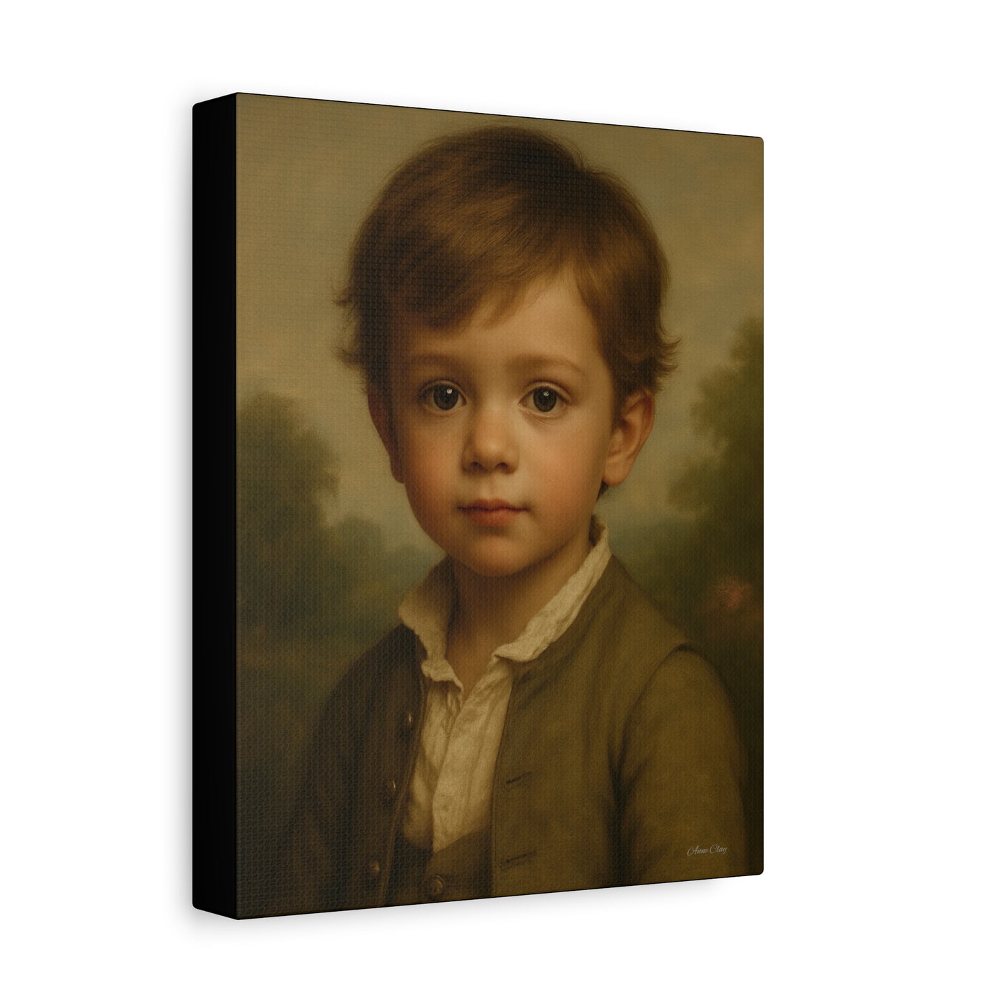 Vintage Child Portrait Canvas Print, Charming Artwork, Home Decor, Gift for Parents, Nursery Wall Art, Classic Style