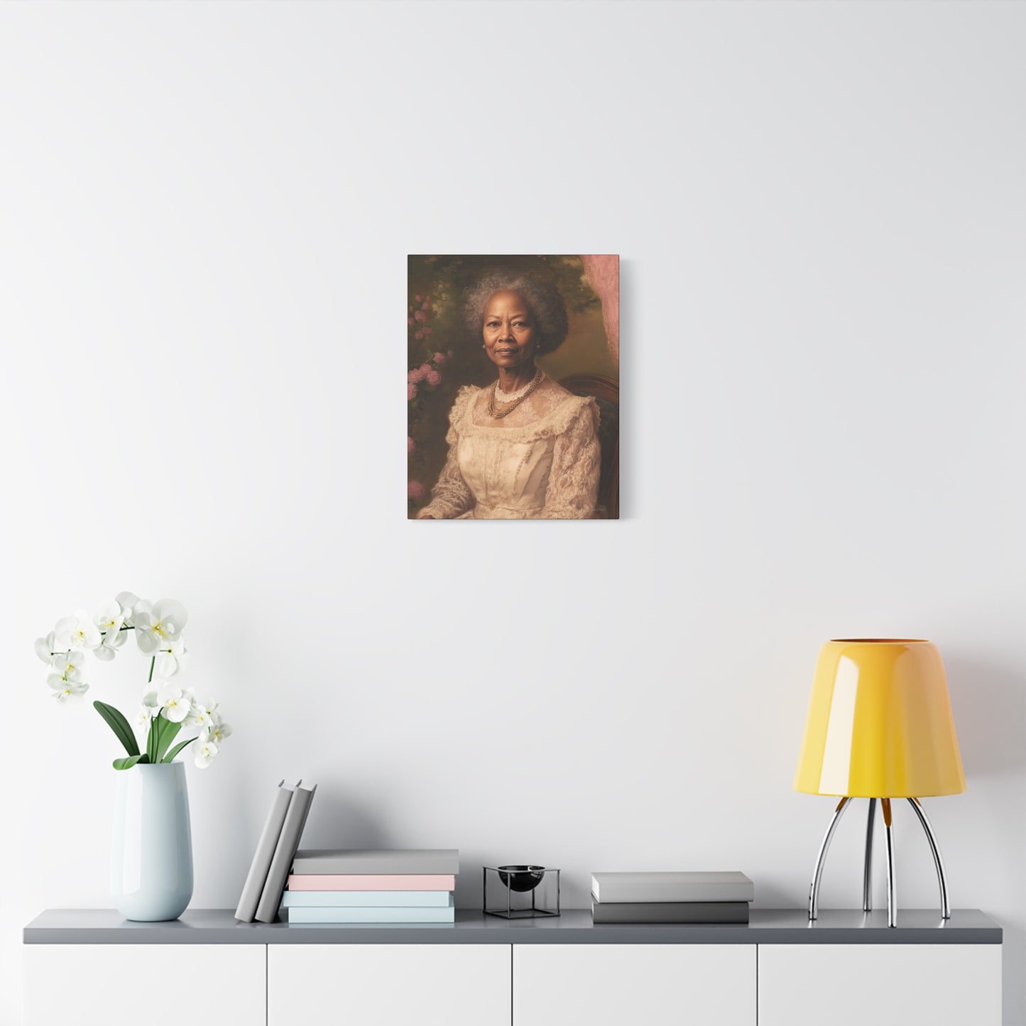Elegant Canvas Wall Art, Vintage Portrait, Home Decor, Gift for Art Lovers, Bohemian Style, Heritage Art