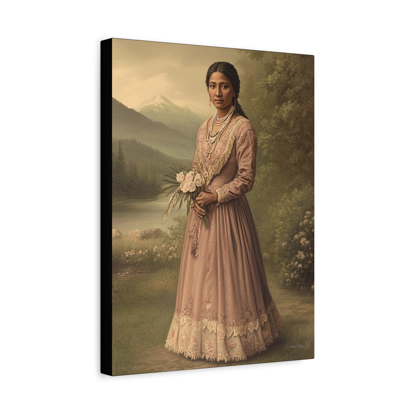 Artistic Stretched Canvas Print: Vintage Portrait, Home Decor, Wall Art, Gift for Art Lovers, Boho Decoration, Unique Gift