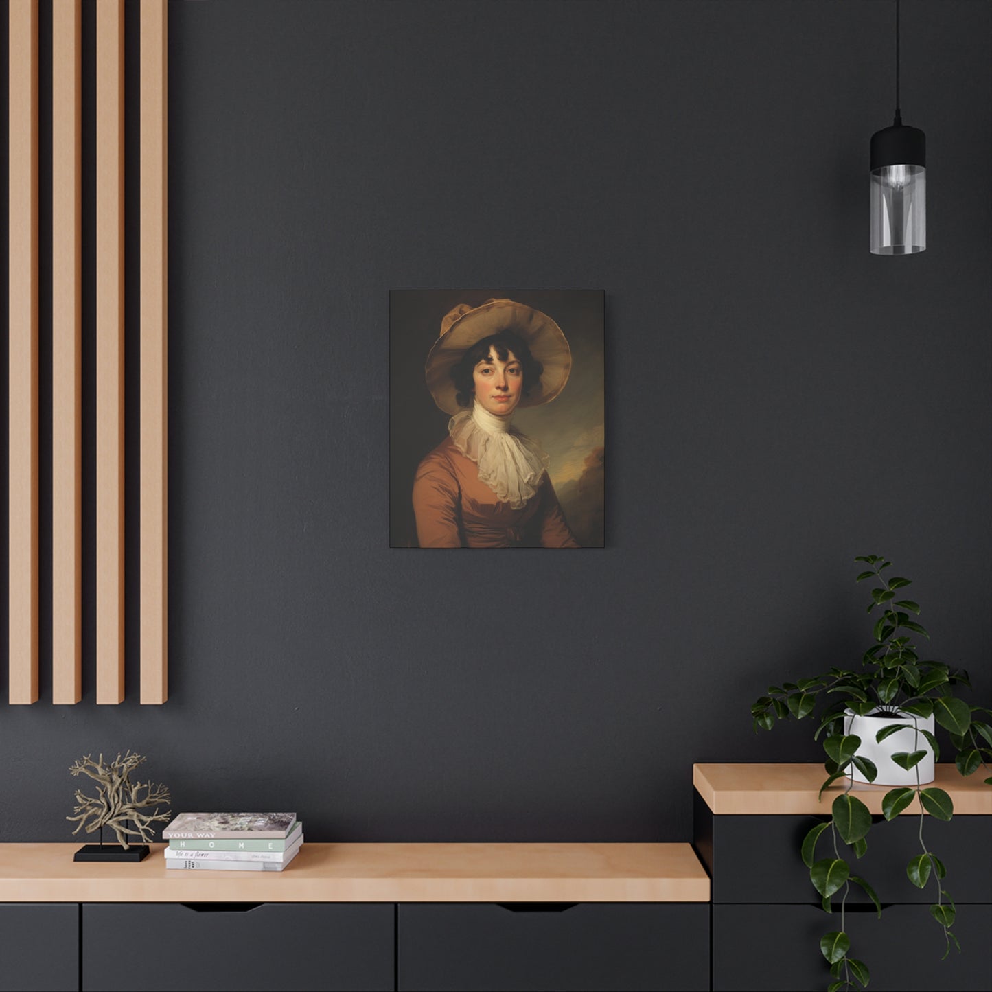 Miss Jane Early American Portrait Classic Portrait Matte Canvas Wall Art - Elegant Home Decor