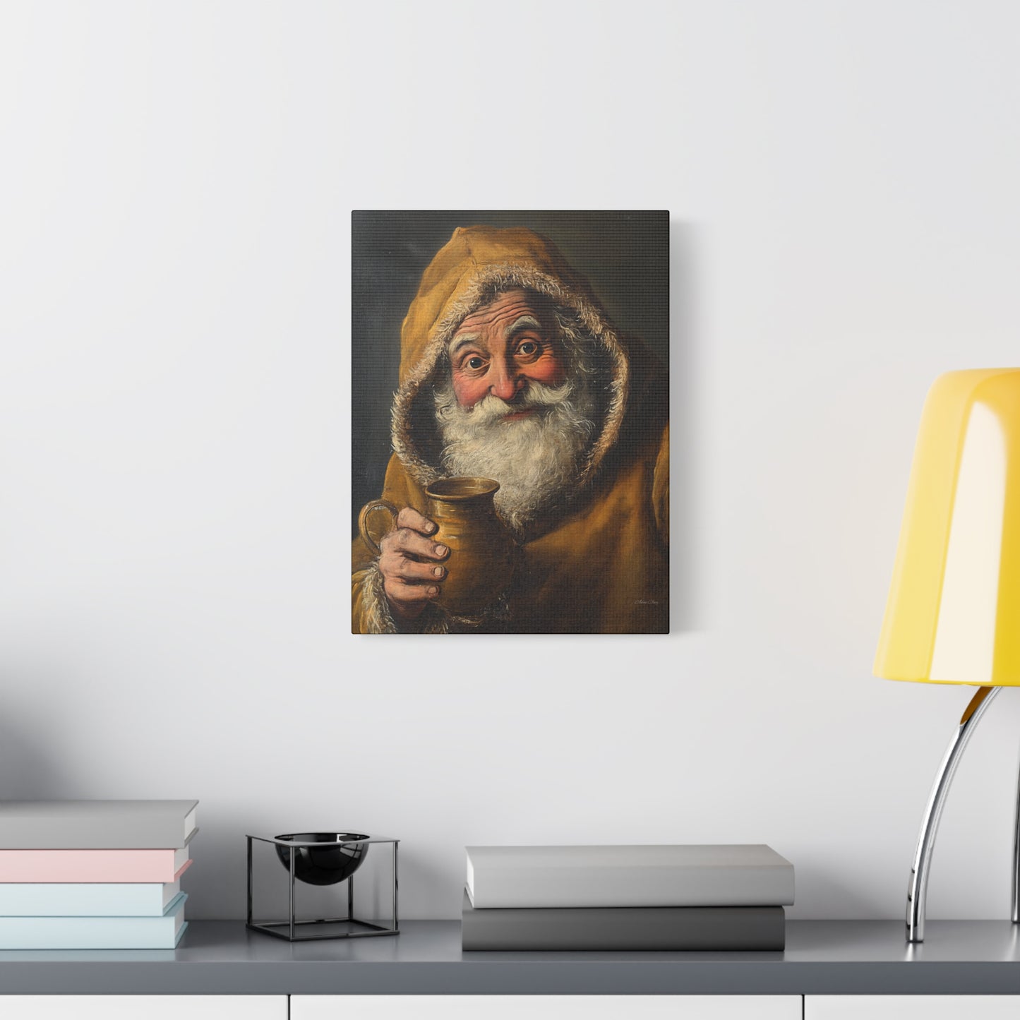 WS Tavern Santa Matte Canvas, Stretched, 1.25"