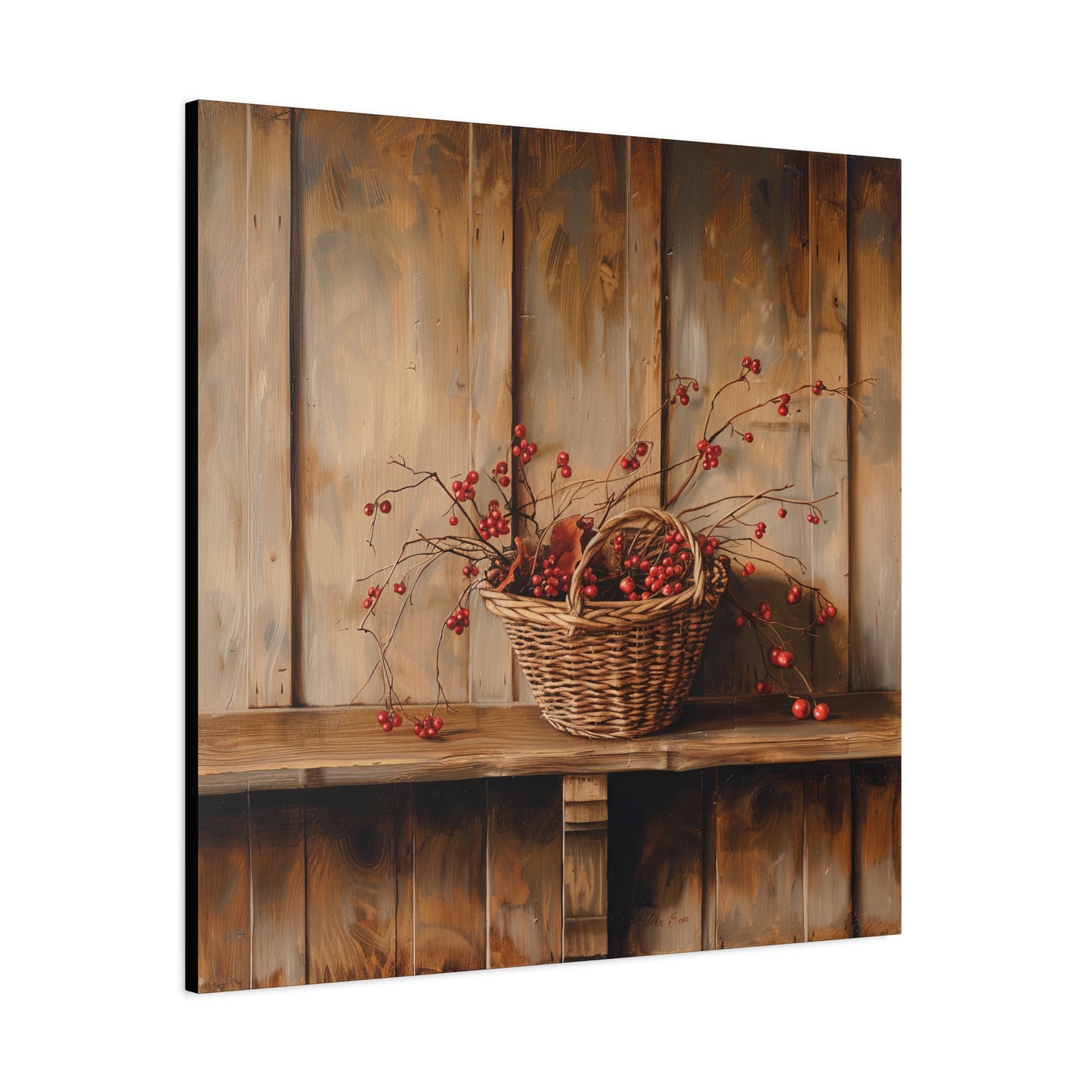 Basket of Bittersweet Matte Canvas, Stretched, 1.25"