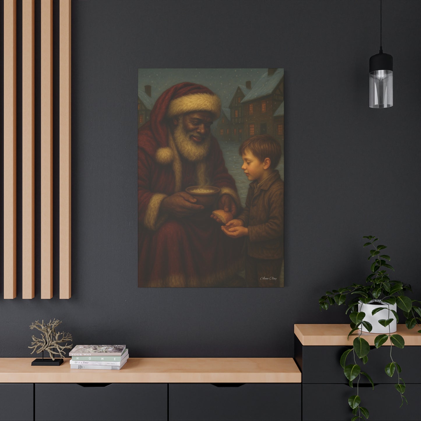 Spirit of Christmas, Breaking Bread Together Christmas Canvas Wall Art