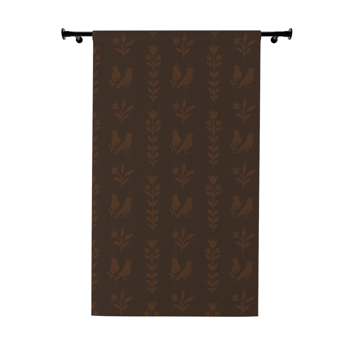 Elegant Floral Bird Window Curtain - Cozy Home Decor, Living Room, Bedroom Shade, Vintage Style, Gift for Bird Lovers