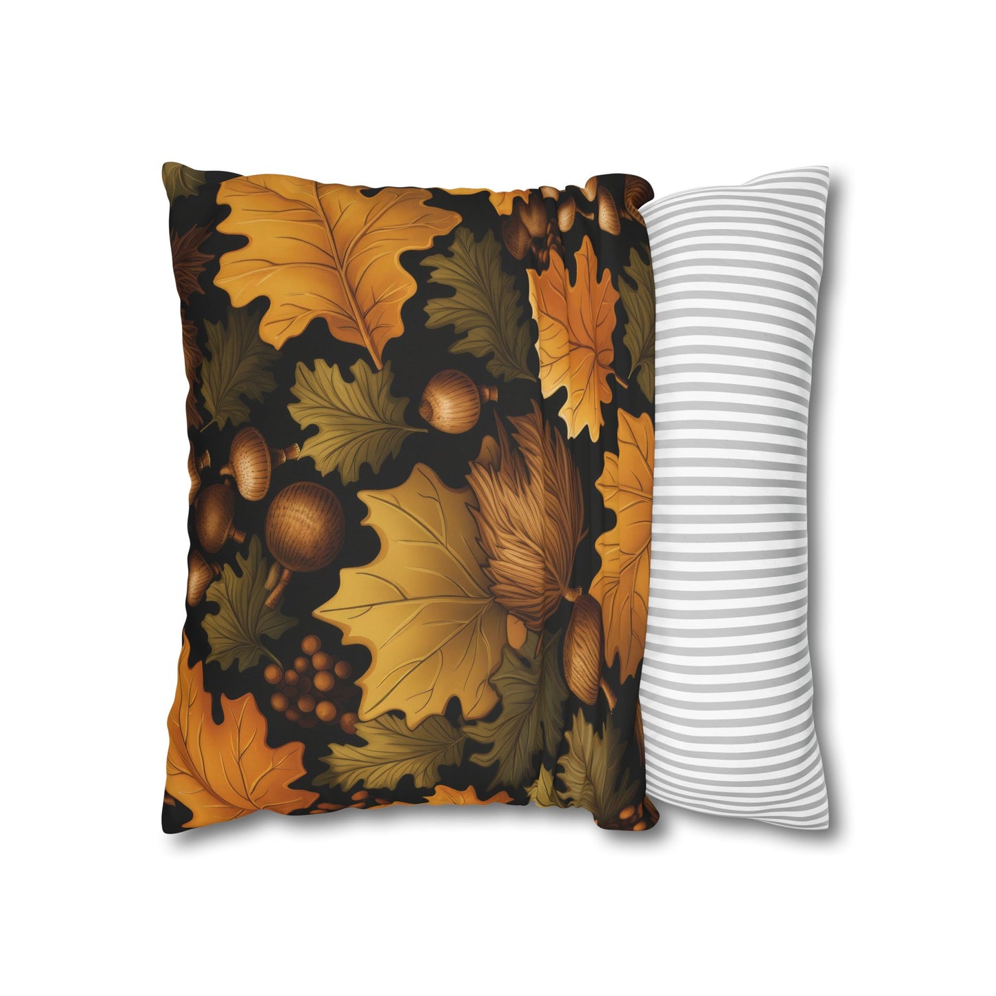 Fall Foliage Square Poly Canvas Pillowcase