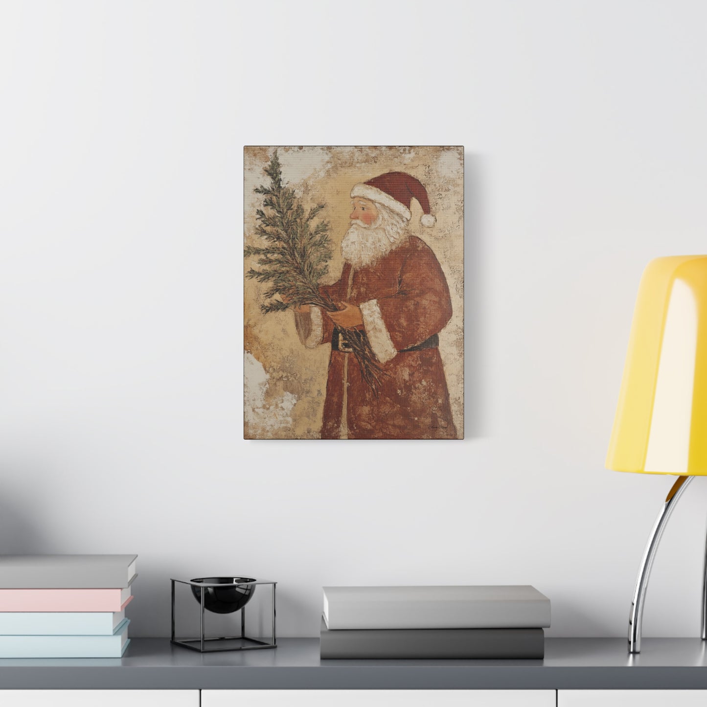 Grunge Classic Santa Matte Canvas, Stretched, 1.25"