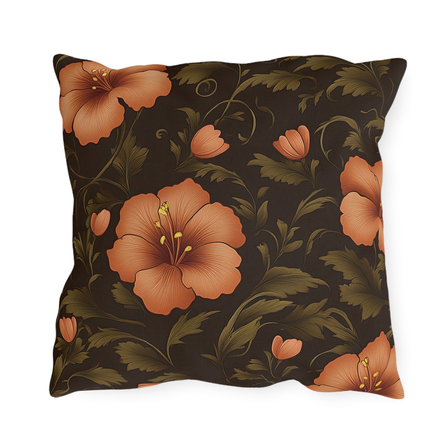 Floral Outdoor Pillow | Tropical Decor, Patio Cushion, Garden Pillow, Hibiscus Throw Pillows, Summer Home Decor