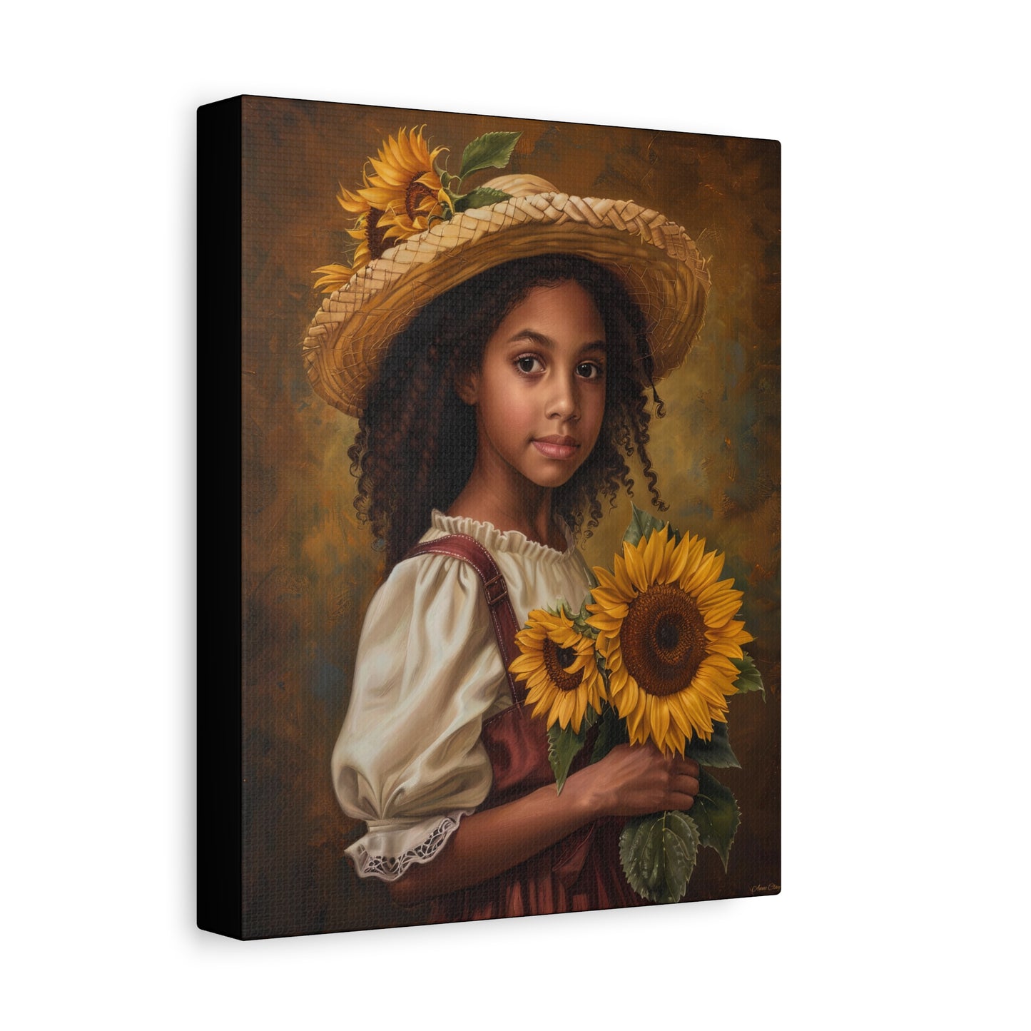 Suzie Sunflower Matte Canvas, Stretched, 1.25"