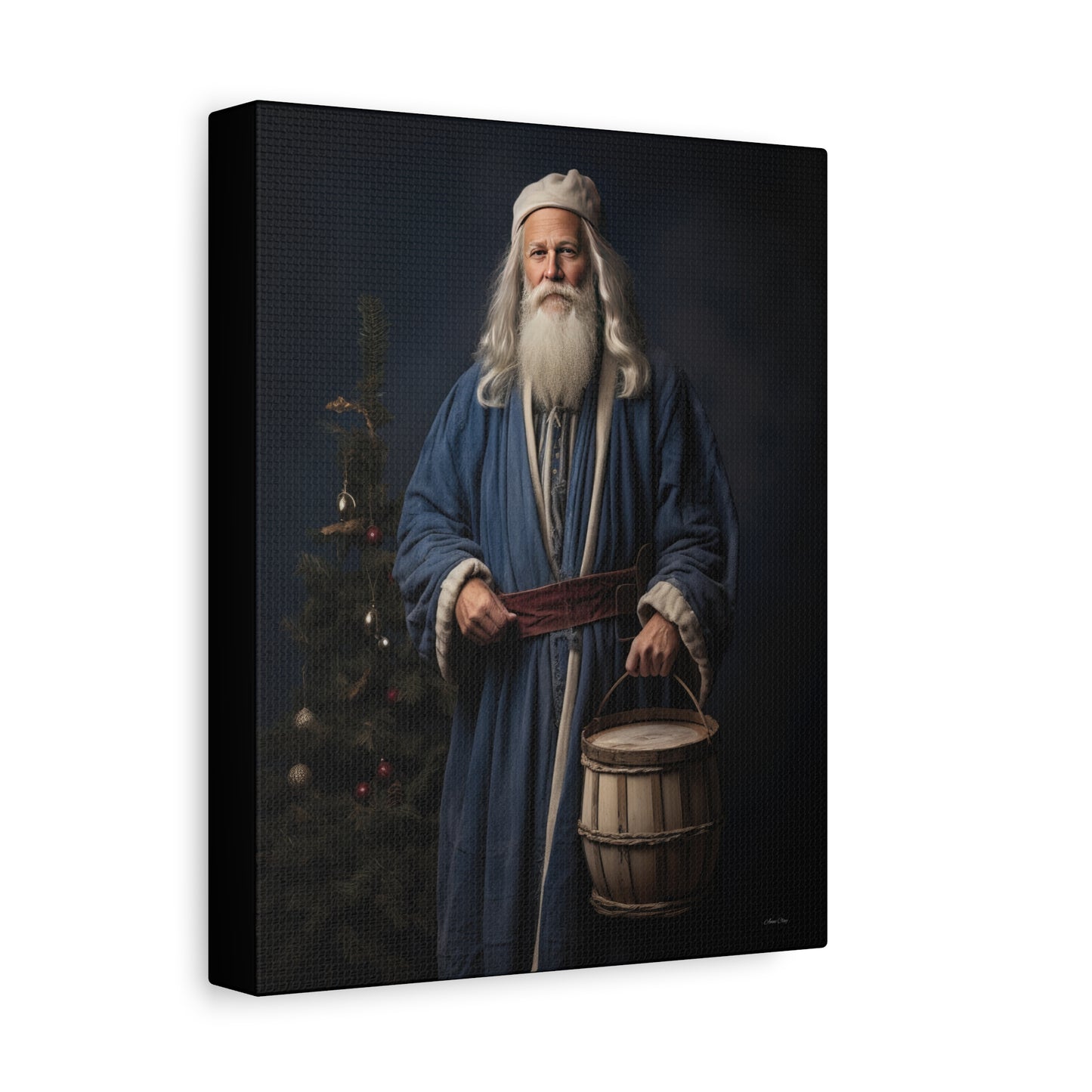 Colonial Everyday Santa Matte Canvas, Stretched, 1.25"