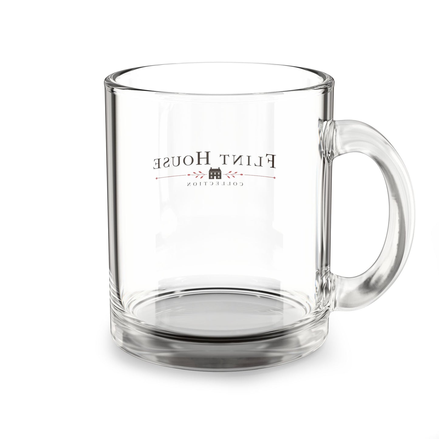 Glass Mug — Flint House Logo 10oz Clear Coffee Cup