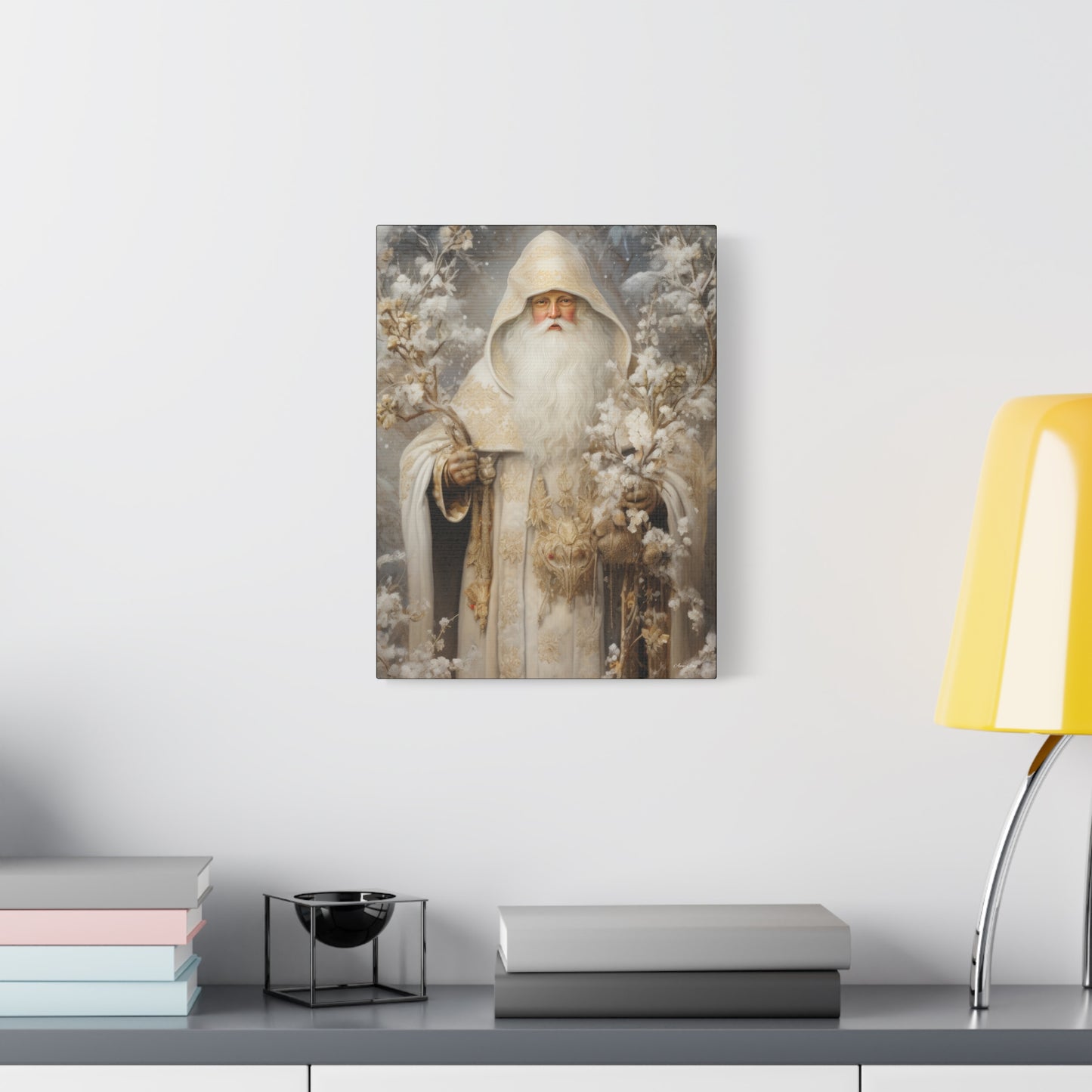 Winter White Santa Matte Canvas, Stretched, 1.25"