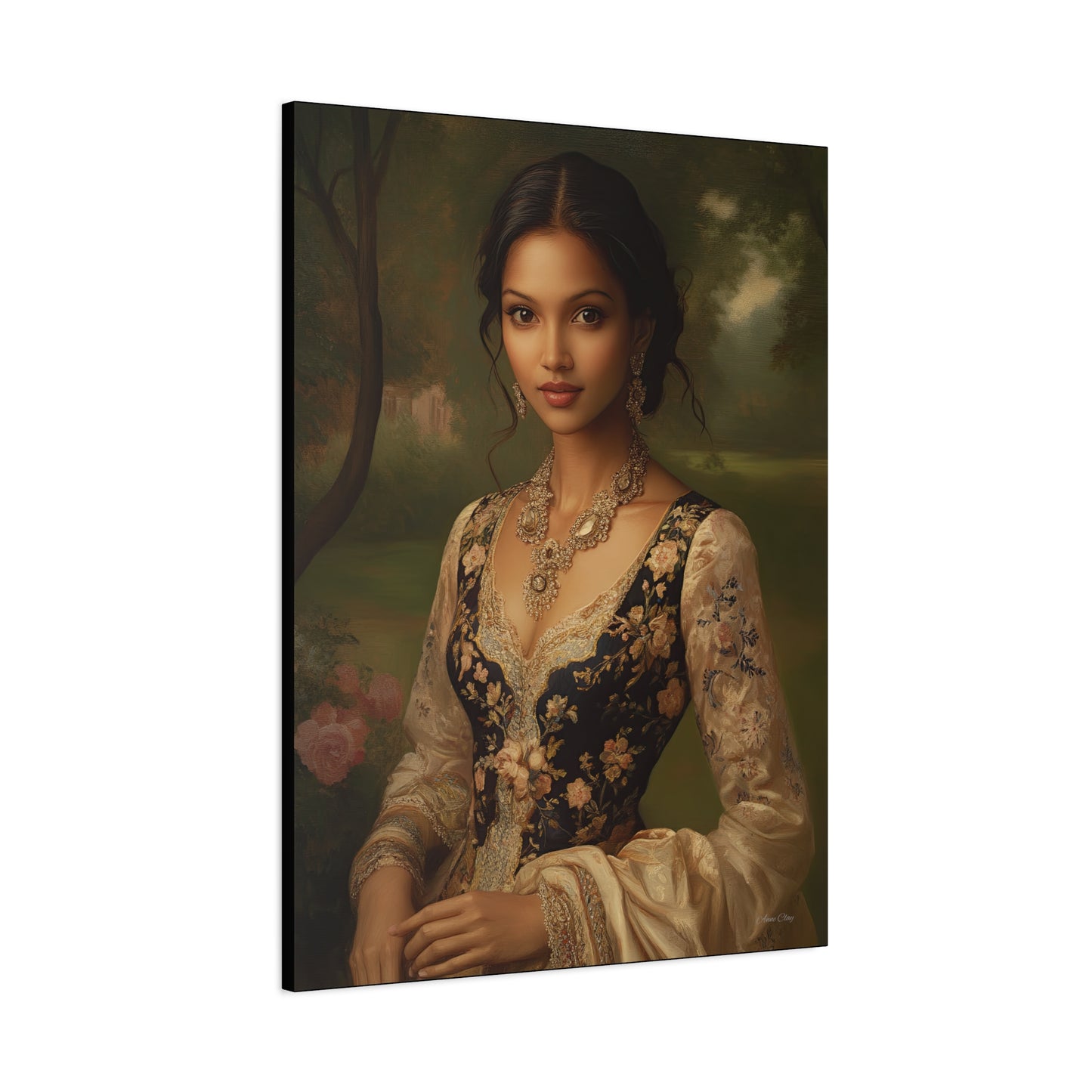 Elegant Floral Canvas Art Print, Wall Décor, Home Decoration, Gift for Her, Feminine Artwork, Vintage Inspired