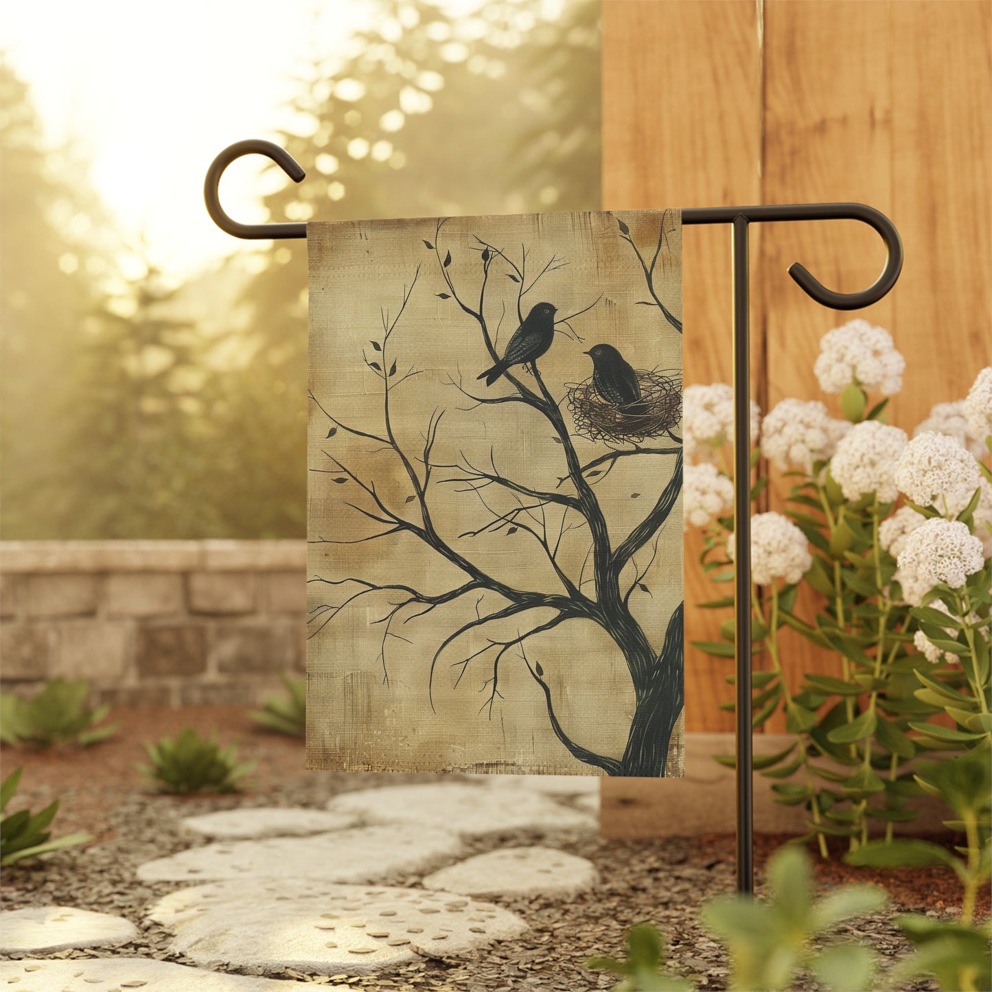 Birds in the Tree Garden & House Banner