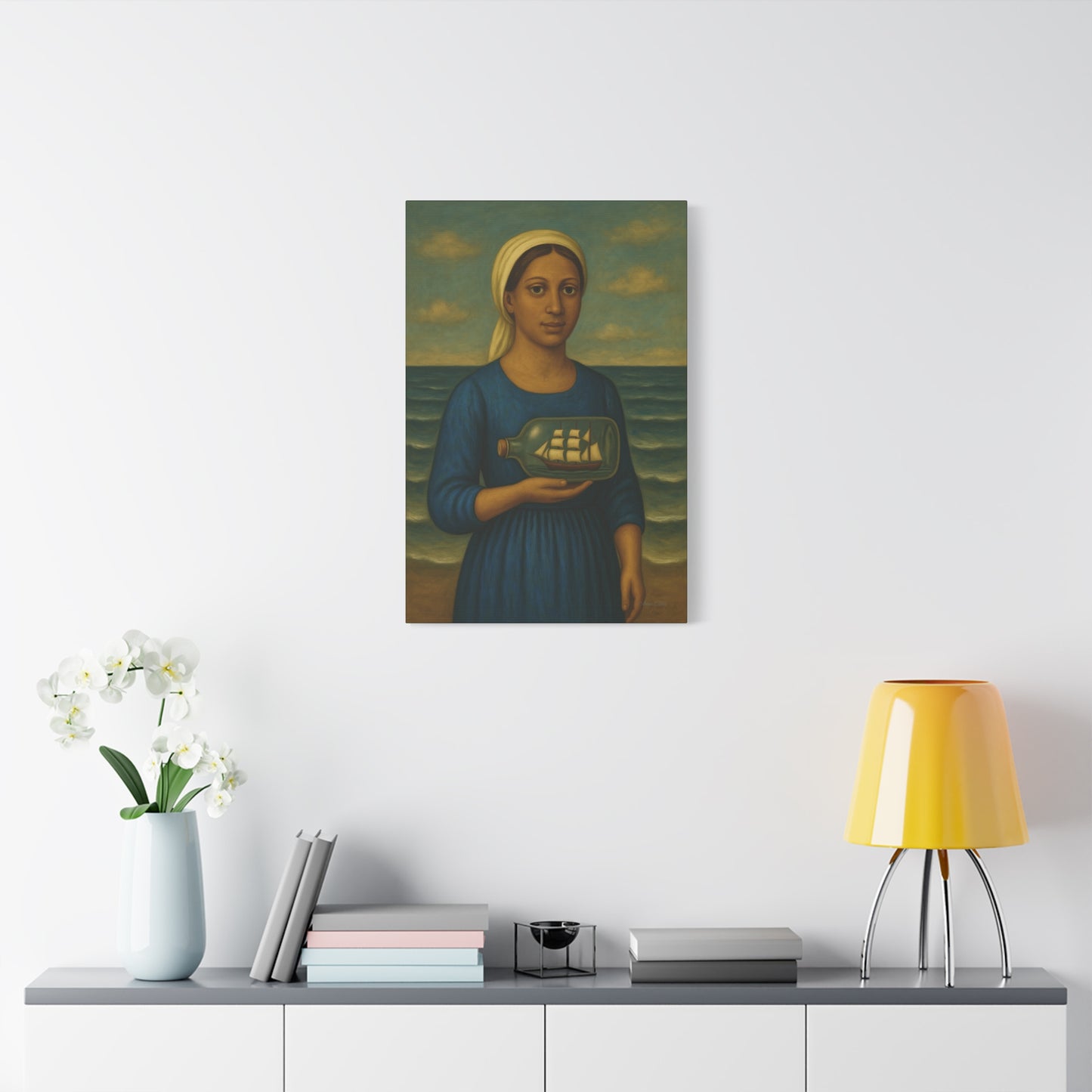Framed Art Print, Nautical Decor, Coastal Wall Art, Beach House Decoration, Sailboat Canvas, Gift for Ocean Lovers