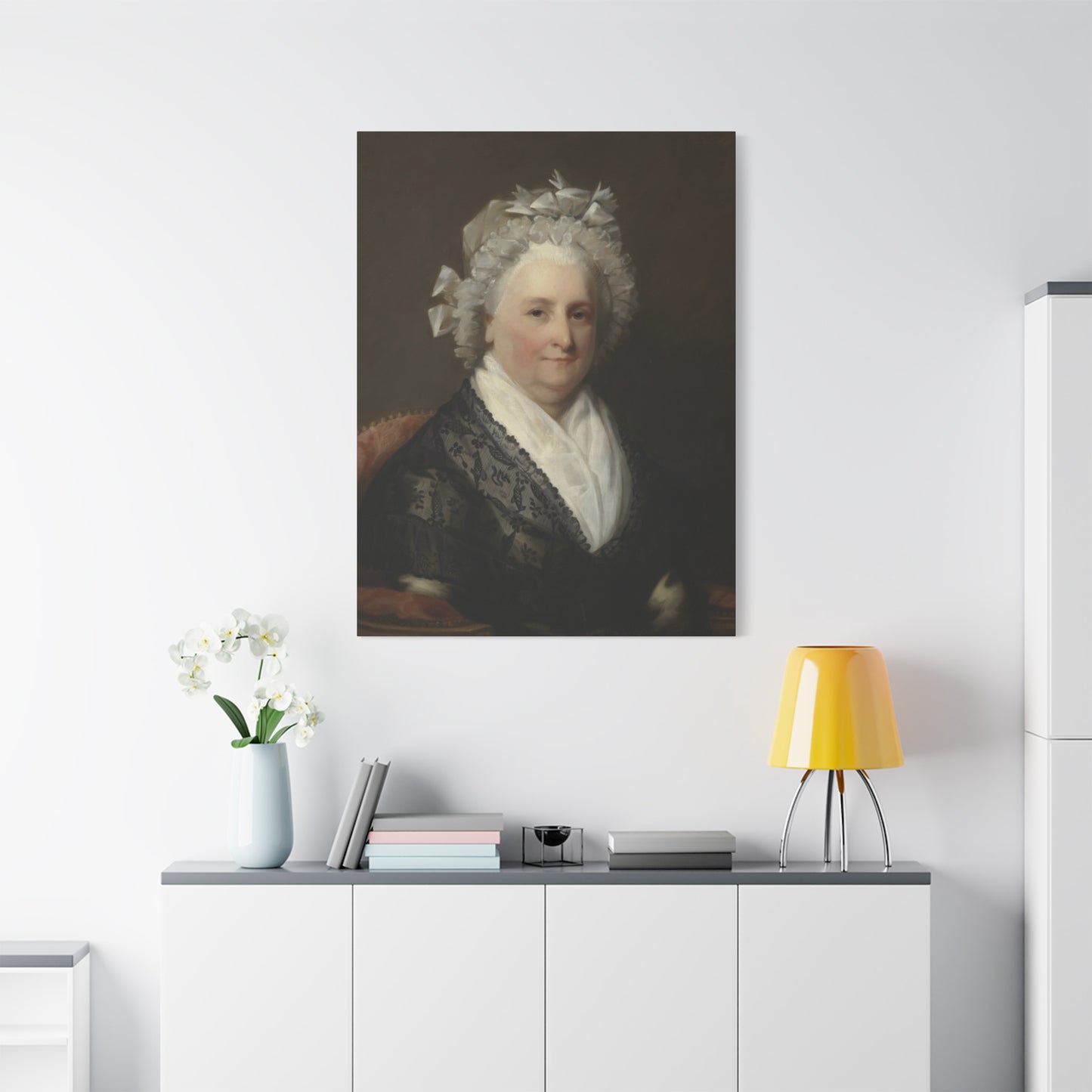 Martha Washington by Gilbert Stuart Classic Portrait Canvas Print - Elegant Home Décor Artwork
