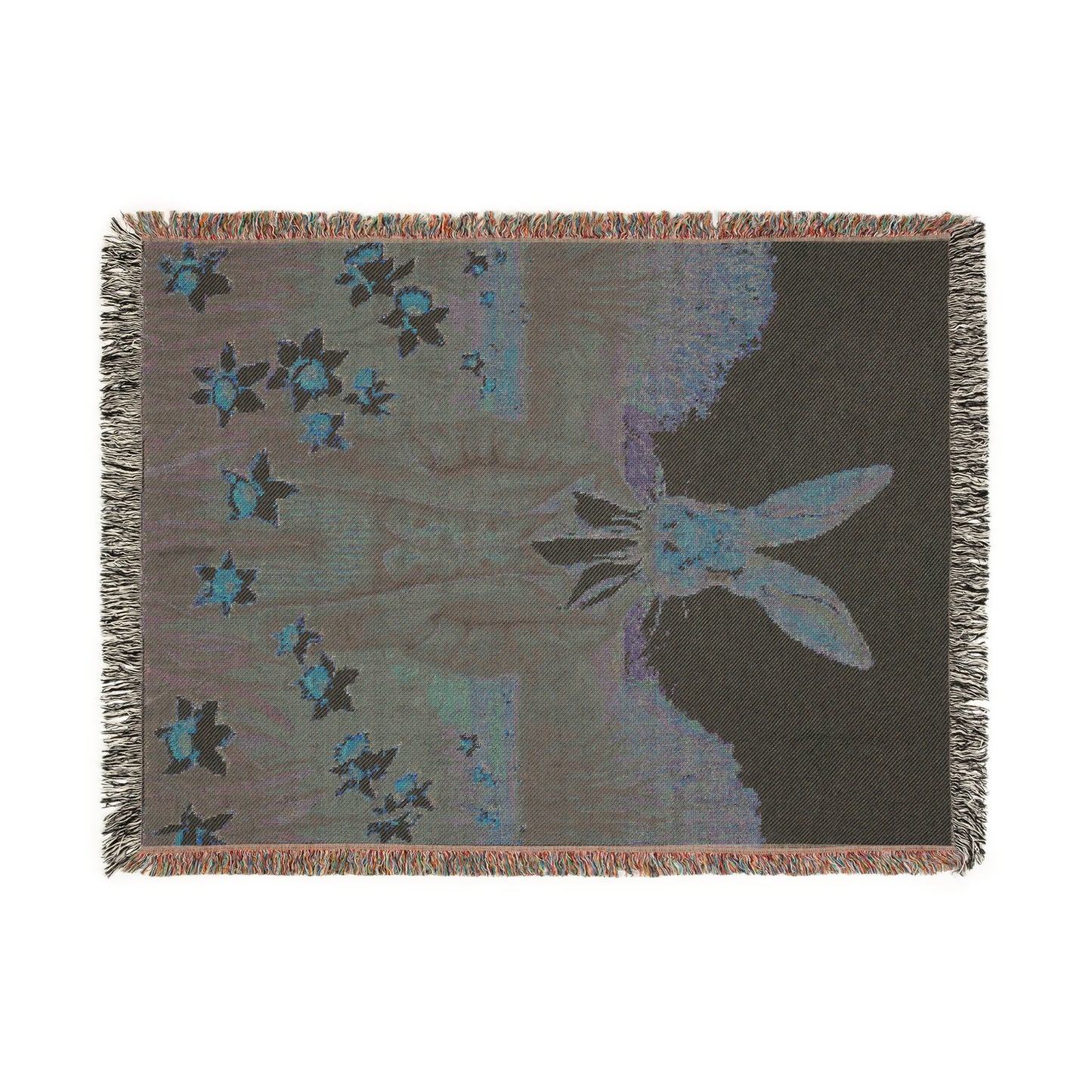 Vintage Rabbit Woven Blanket - Cozy Home Decor for Spring Celebrations