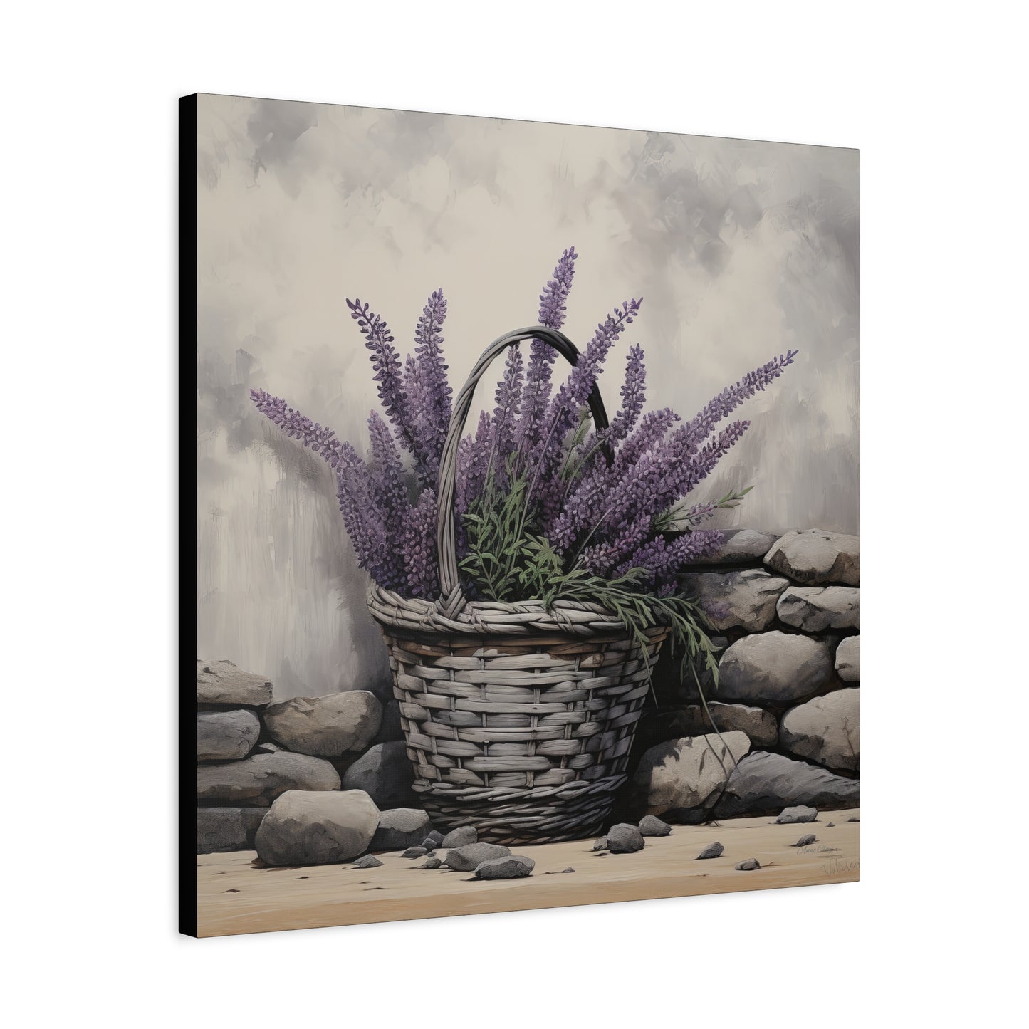 Lavender Stones Matte Canvas, Stretched, 1.25"