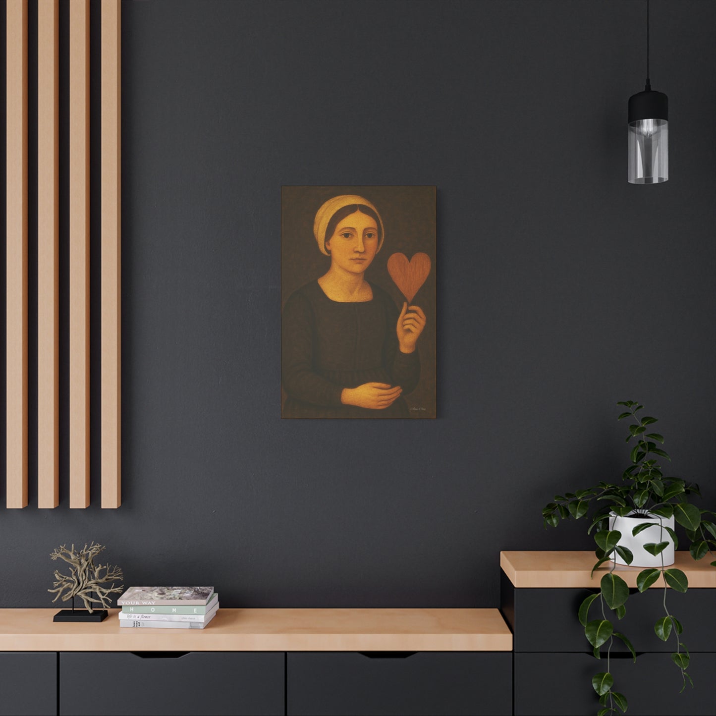 Heartwarming Stretched Canvas Wall Art, Vintage Decor, Gift for Home, Wall Tapestry, Heartfelt Art Piece, Unique Artwork